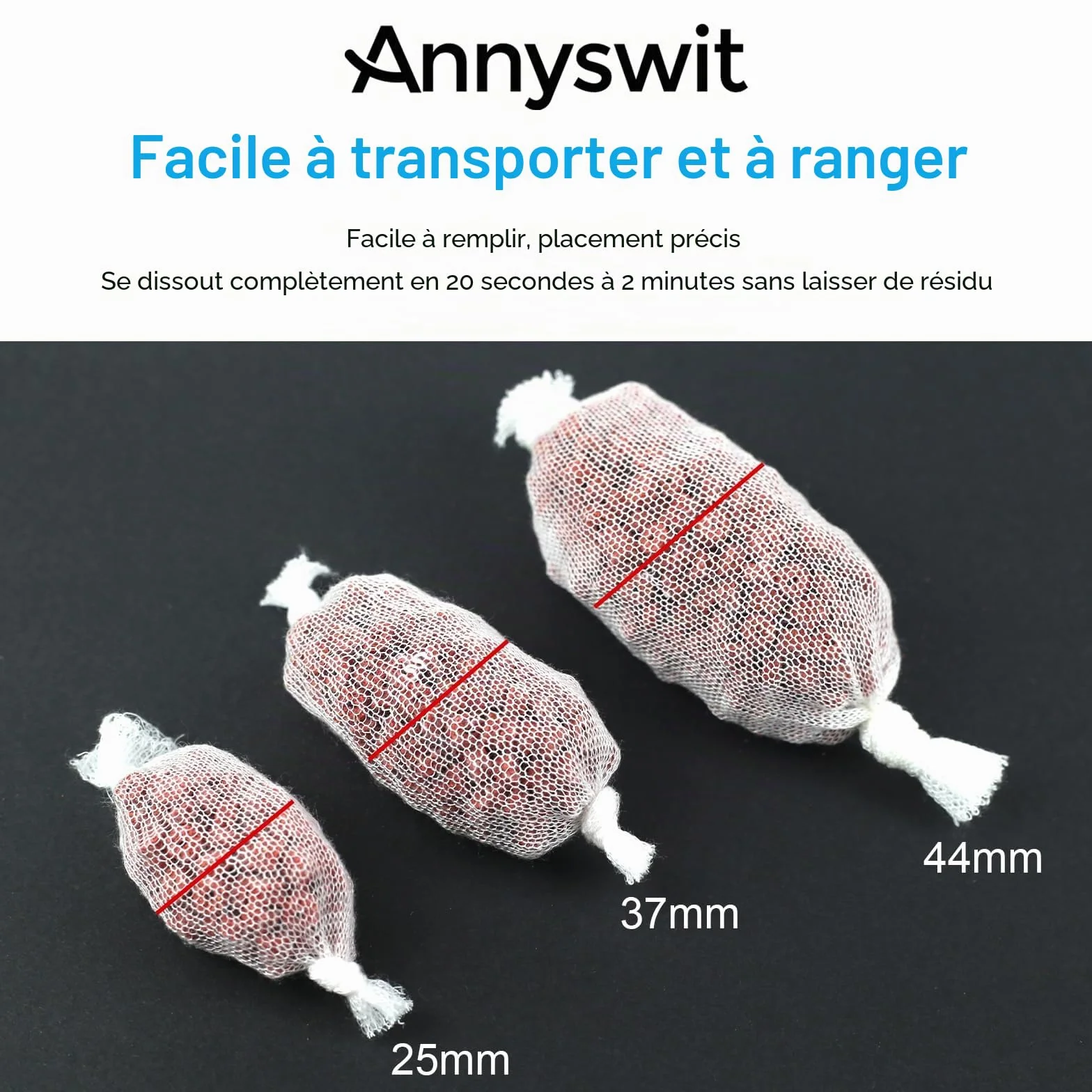 Sacs PVA Solubles 5m Recharge 25/37 mm avec Ciseaux Accessoires Pêche Carpe