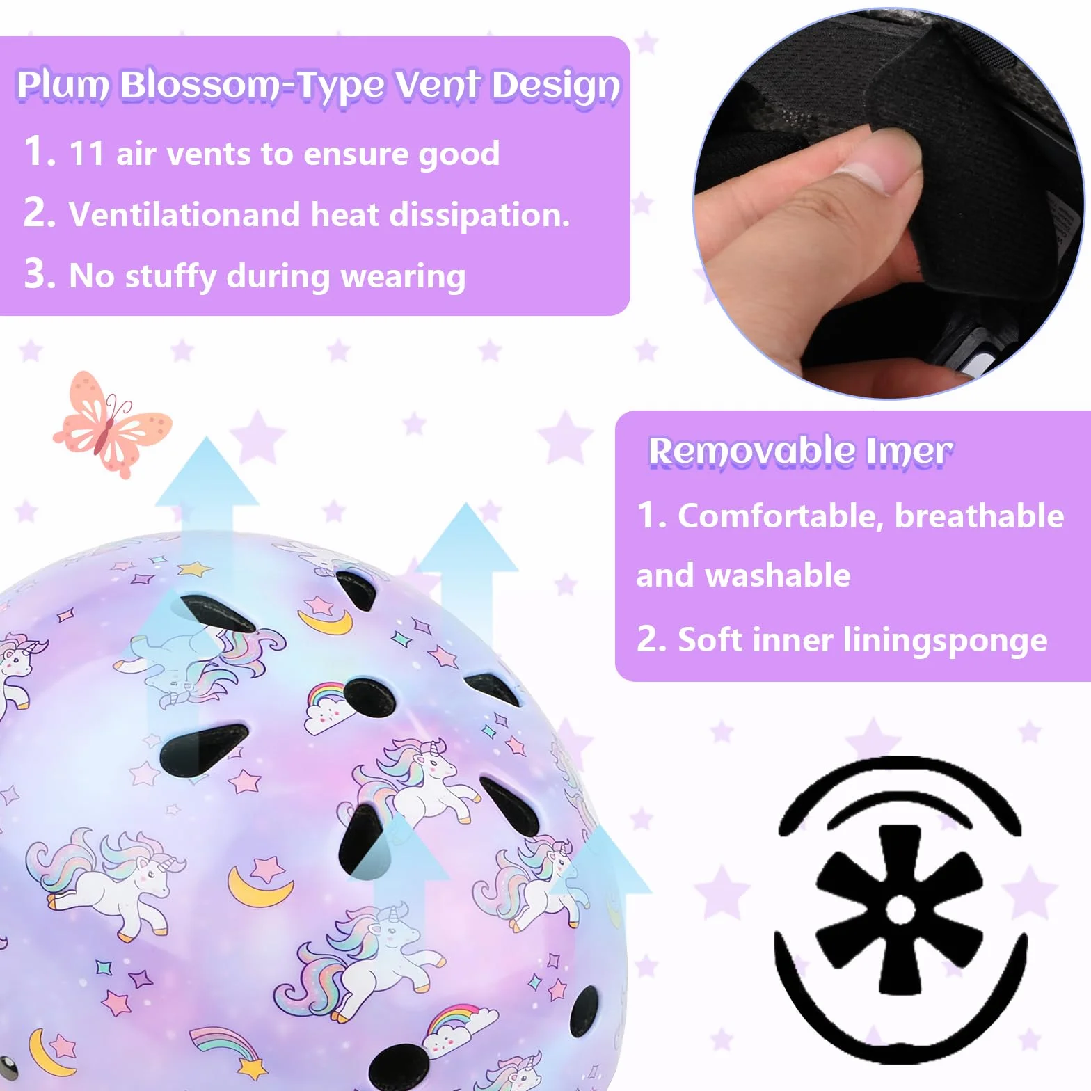 Casque de vélo réglable pour Enfants Filles Skate Protection