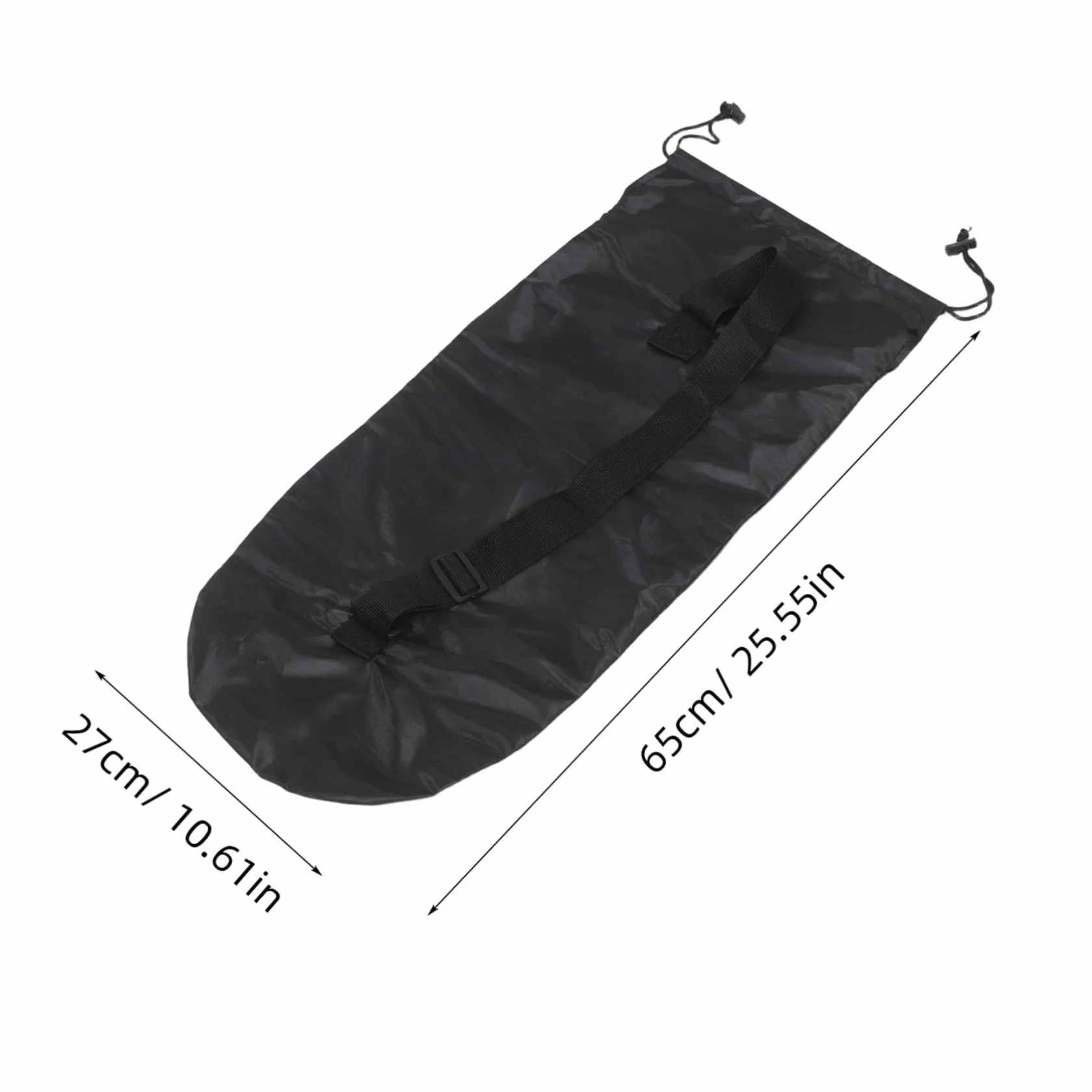 BESTonZON 2 Pièces Housse Étanche Sacoche Transport Longboard Organisateur Équipement Skateboard Hommes Noir