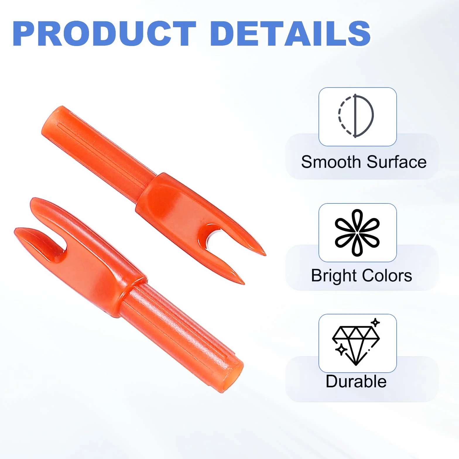 PATIKIL Nocks de Flèche Tir à l'arc 4.2mm 12 Pièces Orange