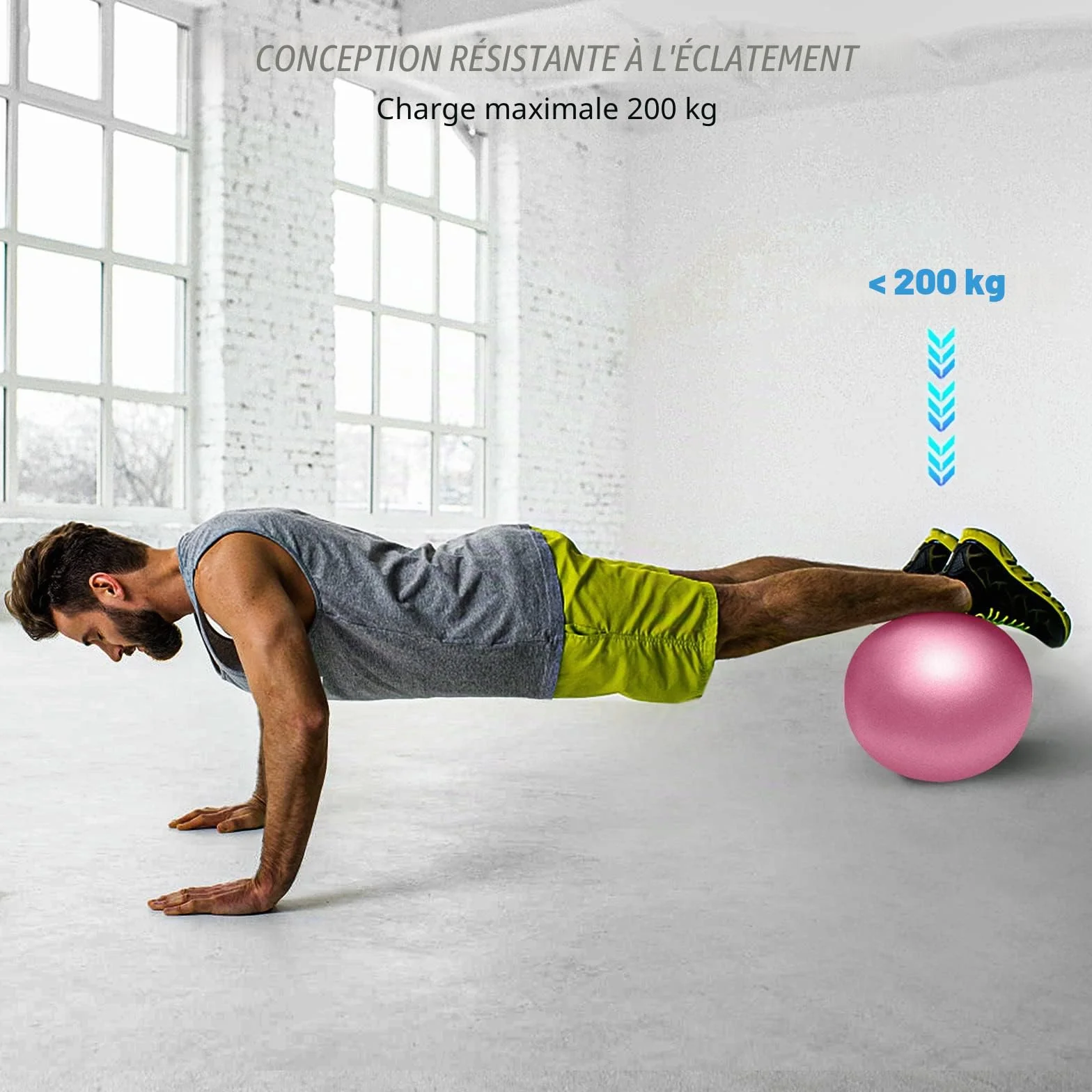 Cikyner Soft Pilates Ballon Gymnastique 23-25 cm avec Paille Gonflable