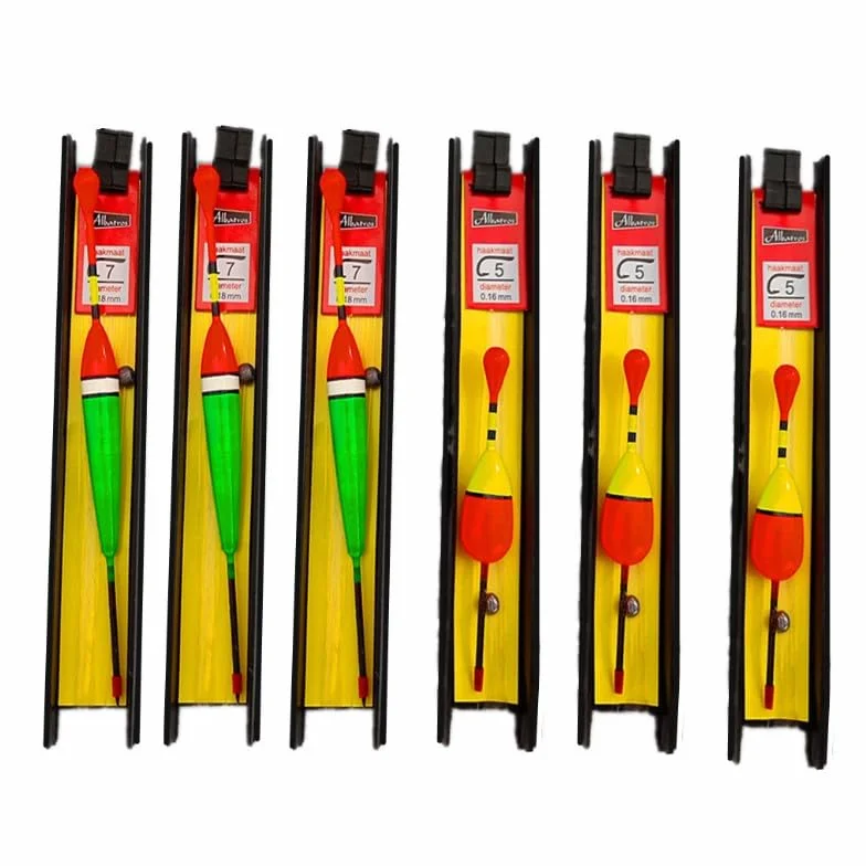 Kit Flotteur Peche Truite Bois Balsa 6 pièces Accessoire Materiel Complet Haute Sensibilite Anti-Emmelement Rotation 360