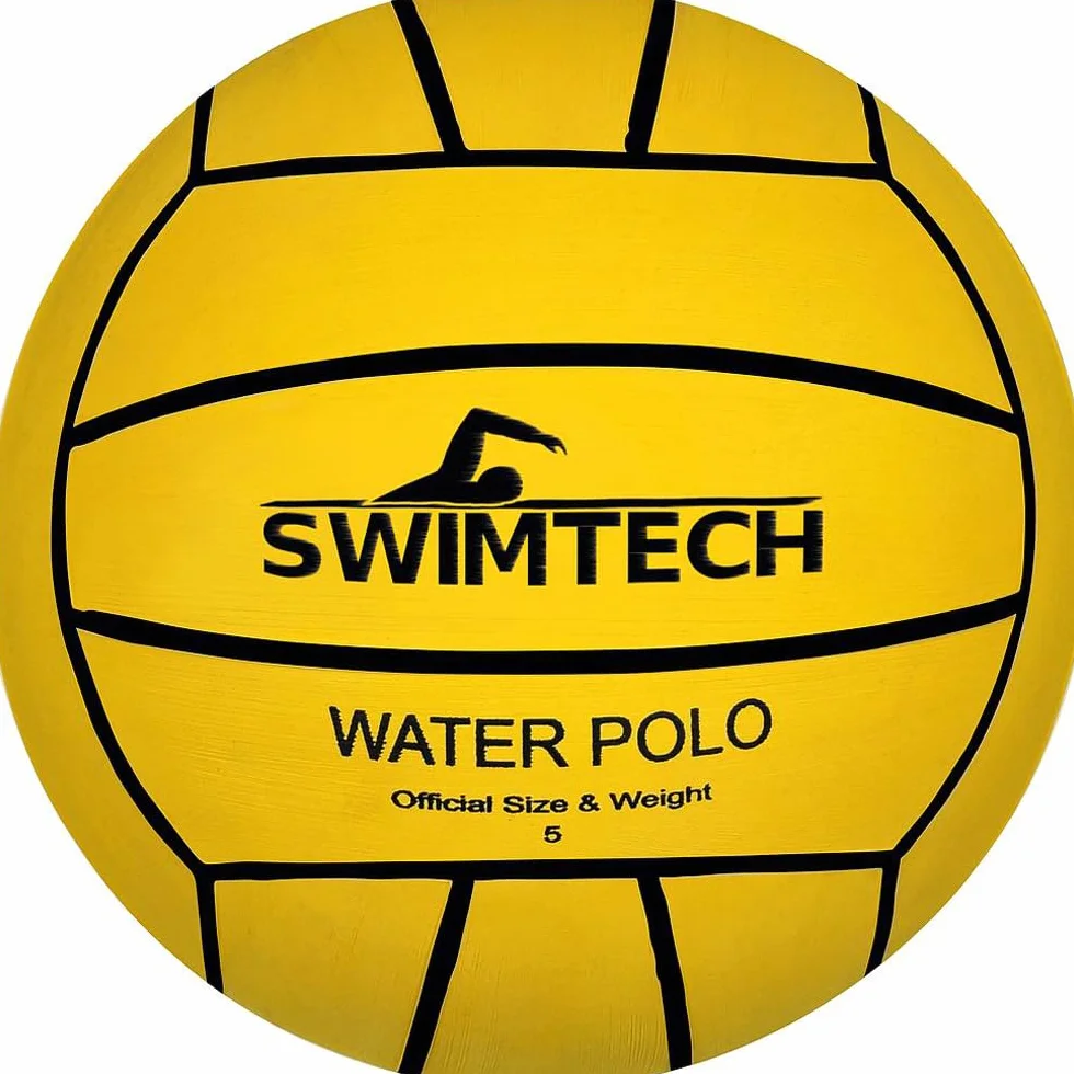 Ballon de water-polo officiel en caoutchouc Taille 5 Jaune