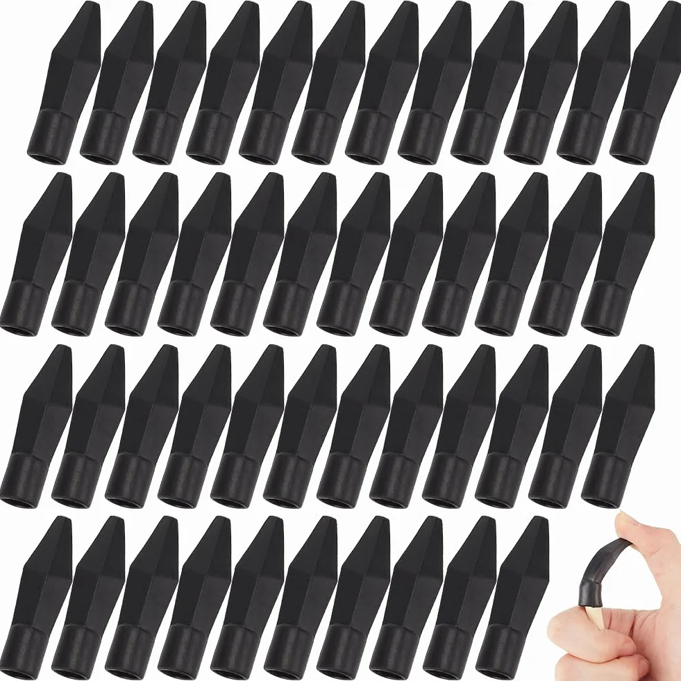 BENECREAT Pointes de Flèche en Caoutchouc Souple Noir 8mm pour Tir à l'arc Débutants