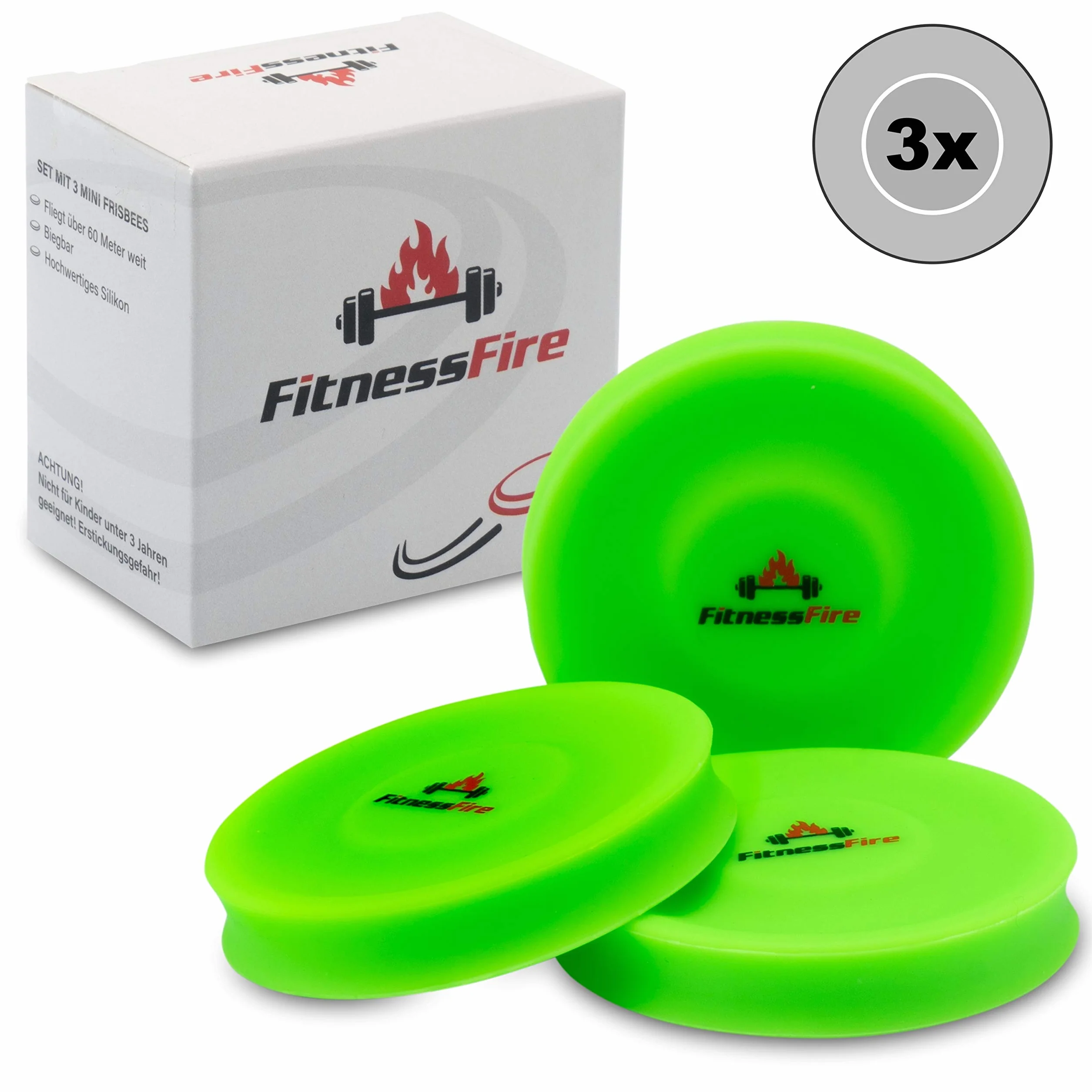Set de 3 Mini frisbees - Le Petit Disque de Frisbee Vole à Plus de 60 mètres - Alternative au Frisbee Ordinaire