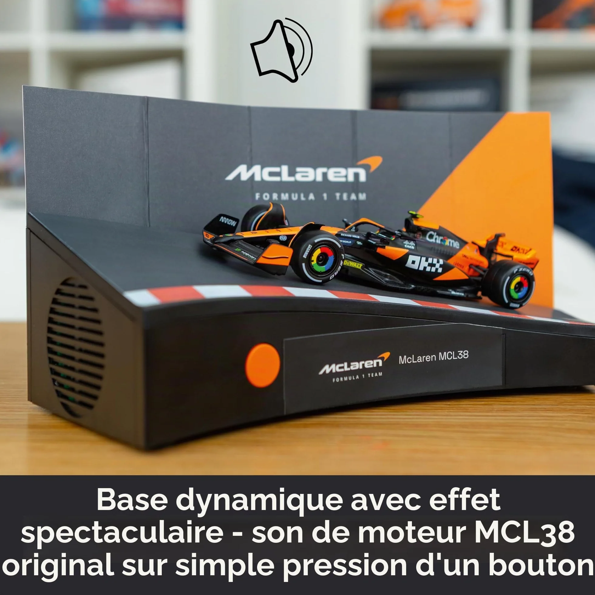 FRANZIS McLaren Racing Calendrier de l'Avent 2025 1:43 avec module sonore et livre 52 pages