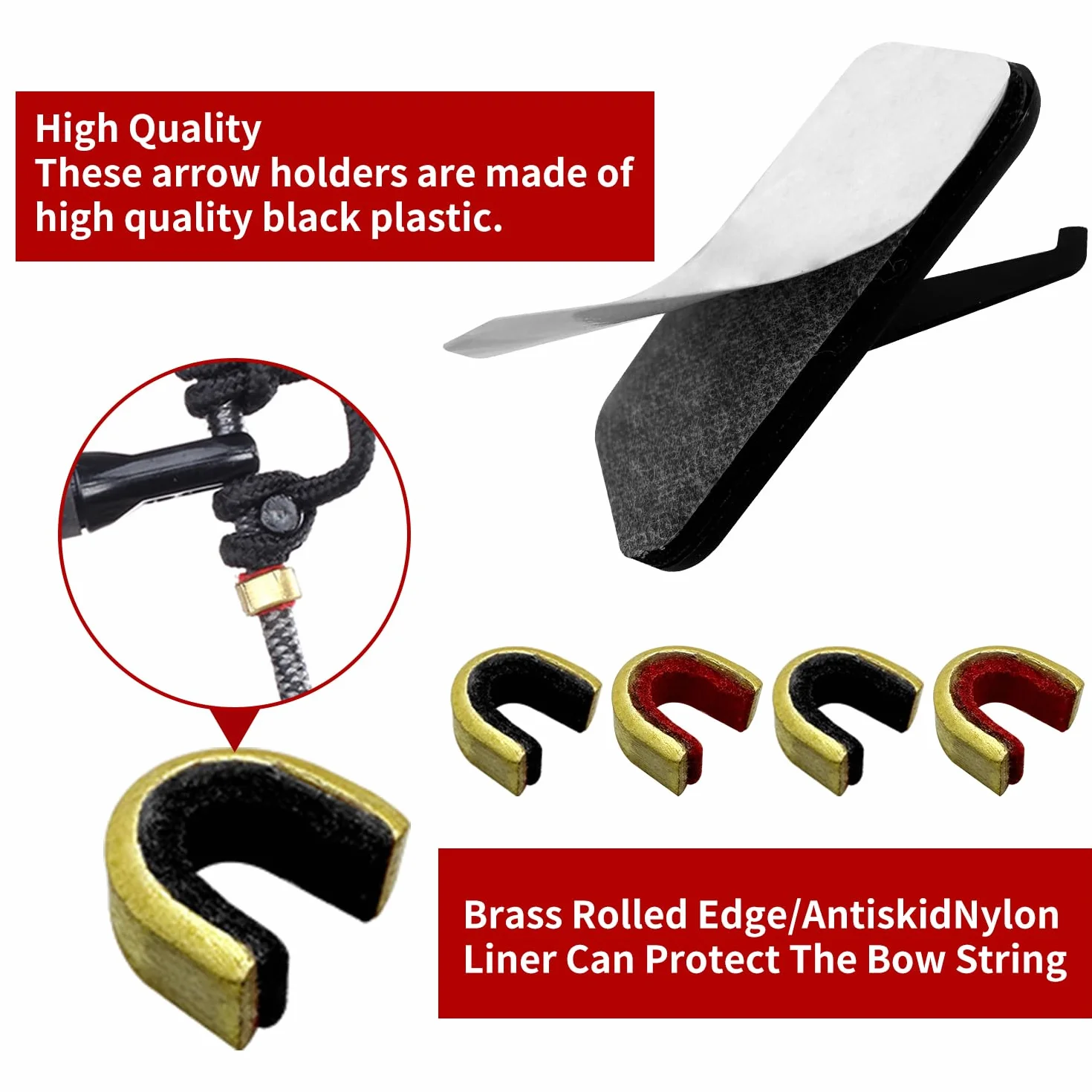 Tir à l'arc Repos avec Flèche Repose-Flèche en Plastique Noir Accessoire Main Droite 12 Pièces