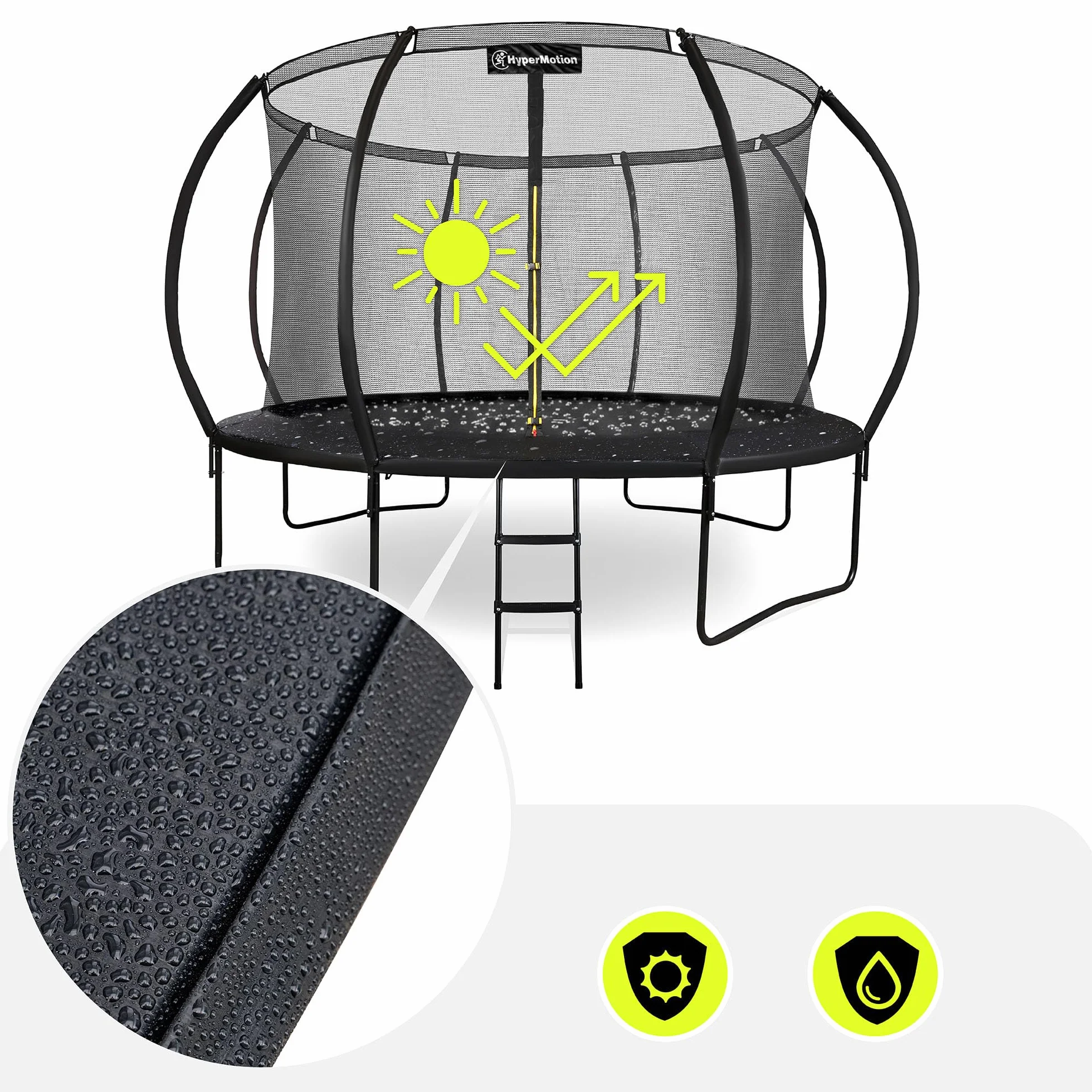 Trampoline Exterieur Enfant 3 Ans 244/305/366/430/487 cm avec Filet de Sécurité