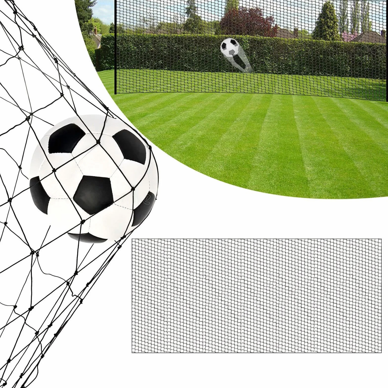 Filet de Football pour Clôture, Barrière d'Entraînement en Nylon Résistant aux Intempéries