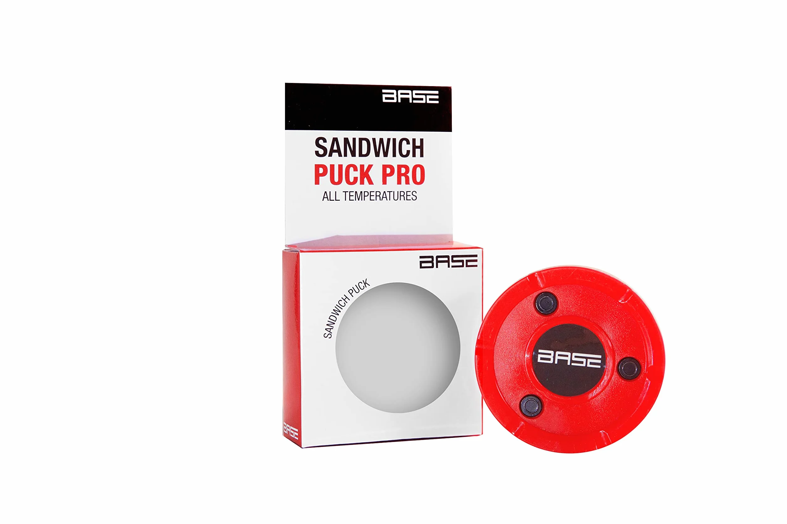 Base Sandwich Pro Stickhandling Puck 120g Rot 7,5 cm Inline Street Hockey