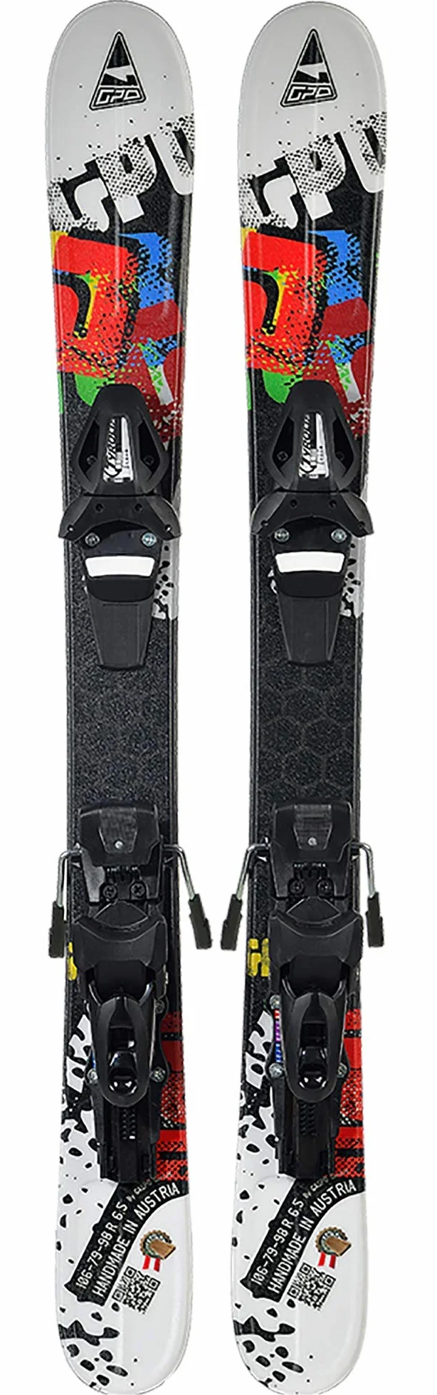 GPO Snowblade Snowkid Ski Court avec Attache de sécurité Tyrolia-SR-10 99 cm Big Foot-Ski
