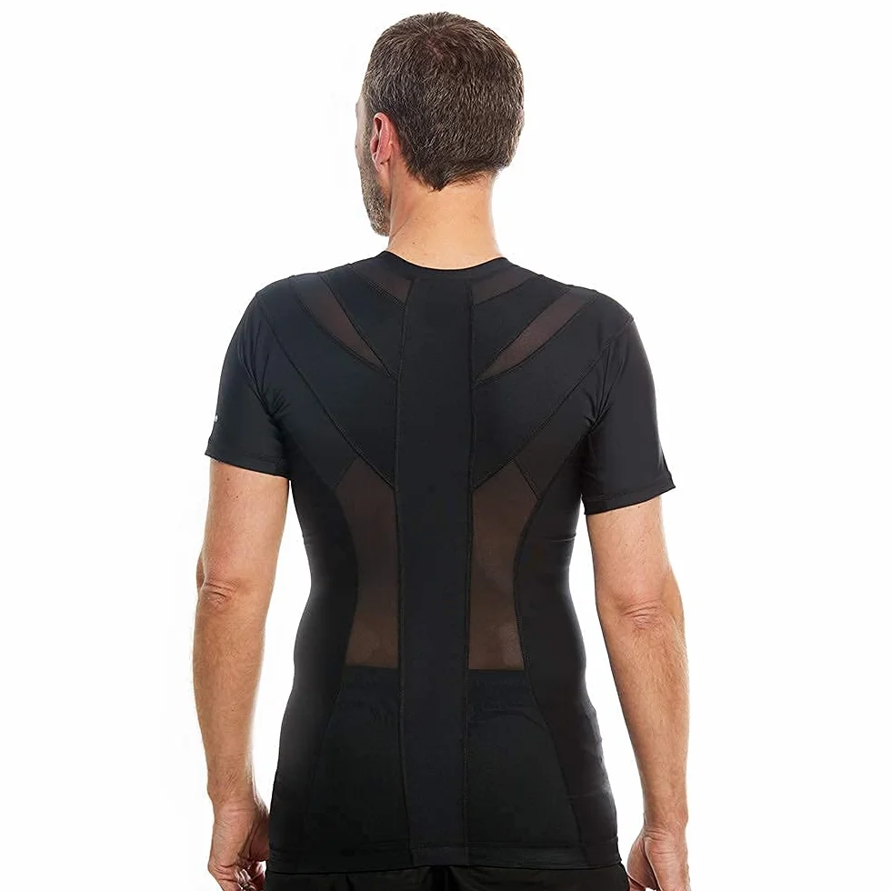Anodyne Correcteur de Posture du Dos et Épaules Hommes T-Shirt Noir S