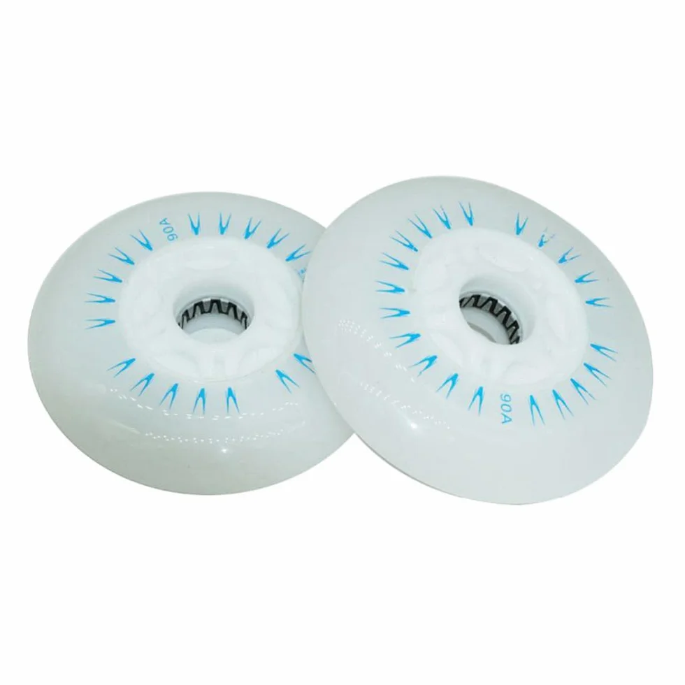 Roues de patins à roulettes DEL 70 mm lumineuses durables lot de 4 bleu