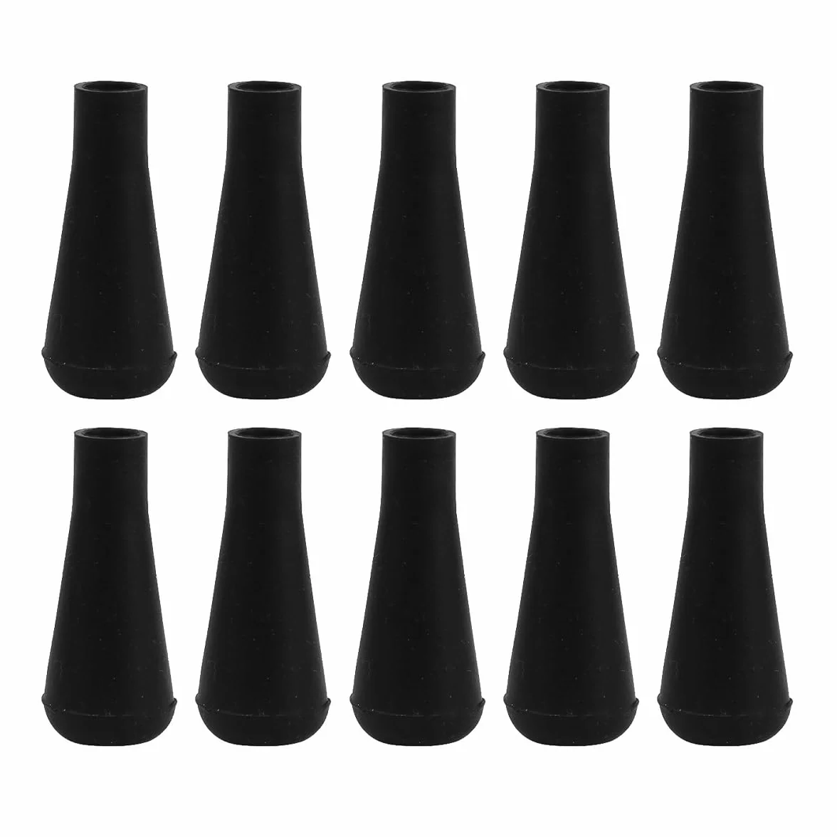 Pointes de flèche en caoutchouc de rechange 8 mm pour flèches en fibre de verre et carbone - Lot de 10 noir
