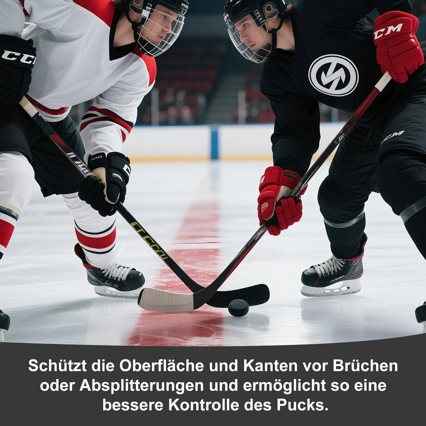 Ruban de Hockey Adhésif 2 Rouleaux 2,5cm x 25m Grip Tape Antidérapant pour Hockey sur Glace, Badminton, Raquette de Ping Pong