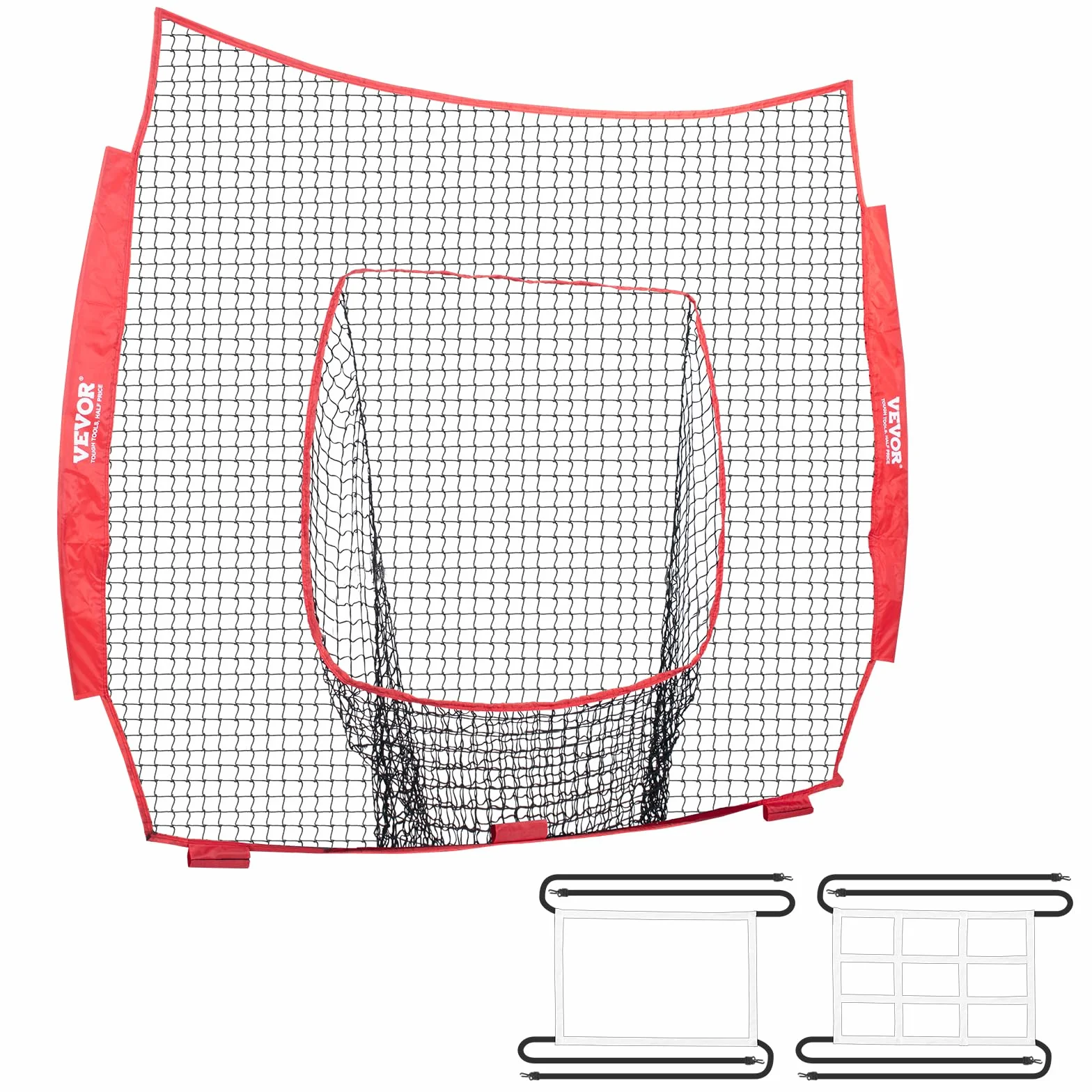 VEVOR Filet d'entraînement de baseball et softball portable 2,1 x 2,1 m