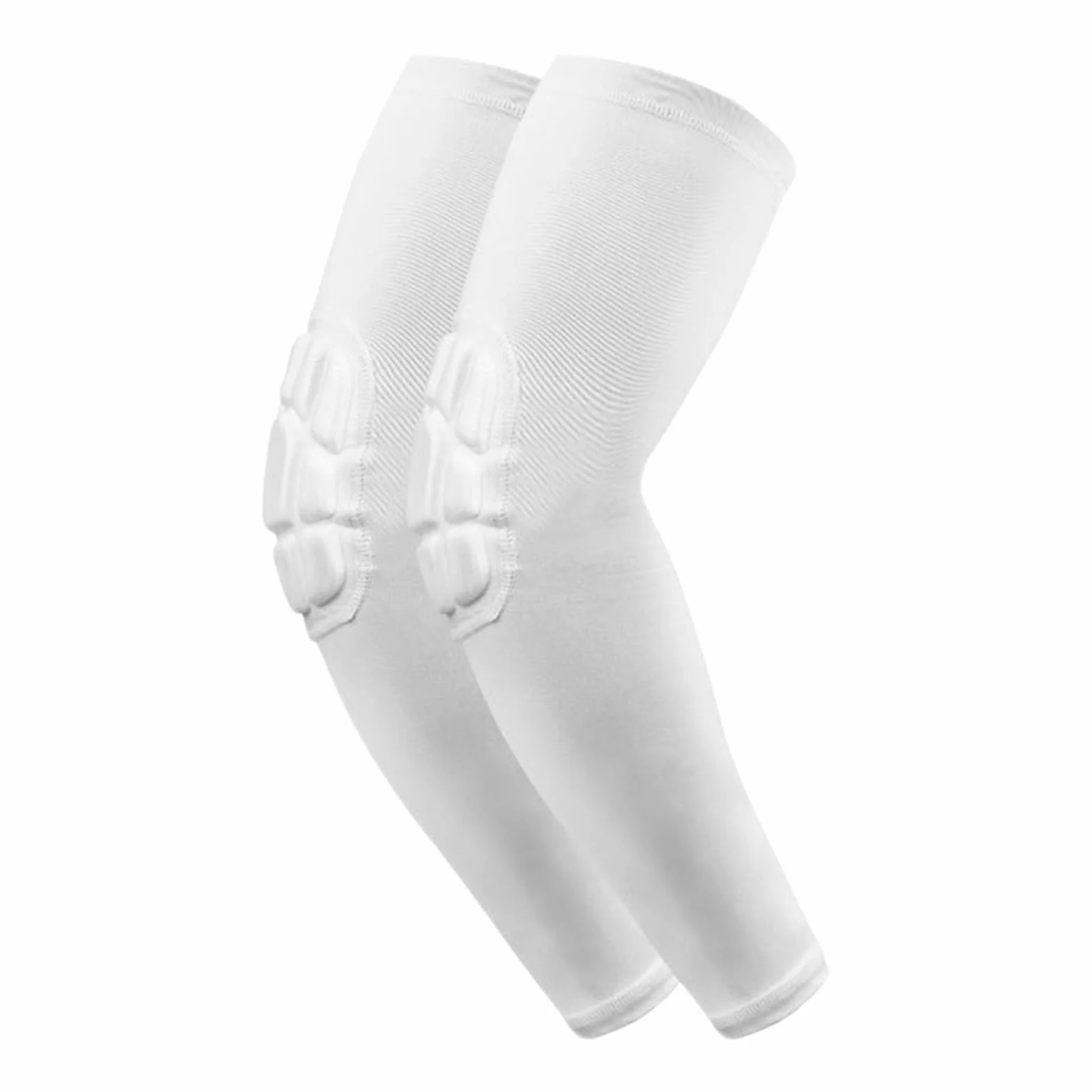 Manche Coude Rembourré Blanc Souple Protege Coude Sport Epais Coudière Volleyball Anti-Chocs