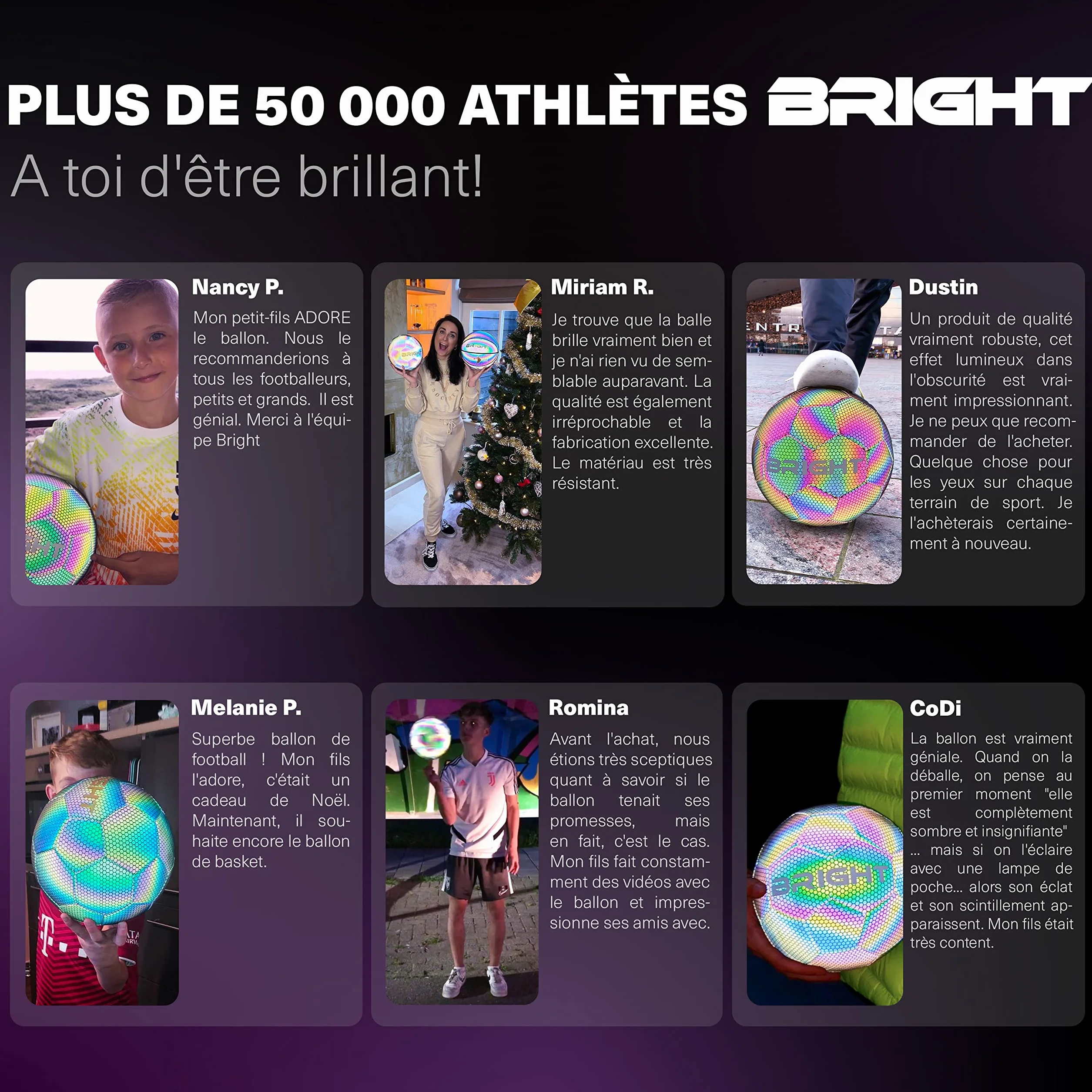 BRIGHT Football américain réfléchissant lumineux dans l'obscurité pour enfants et adultes