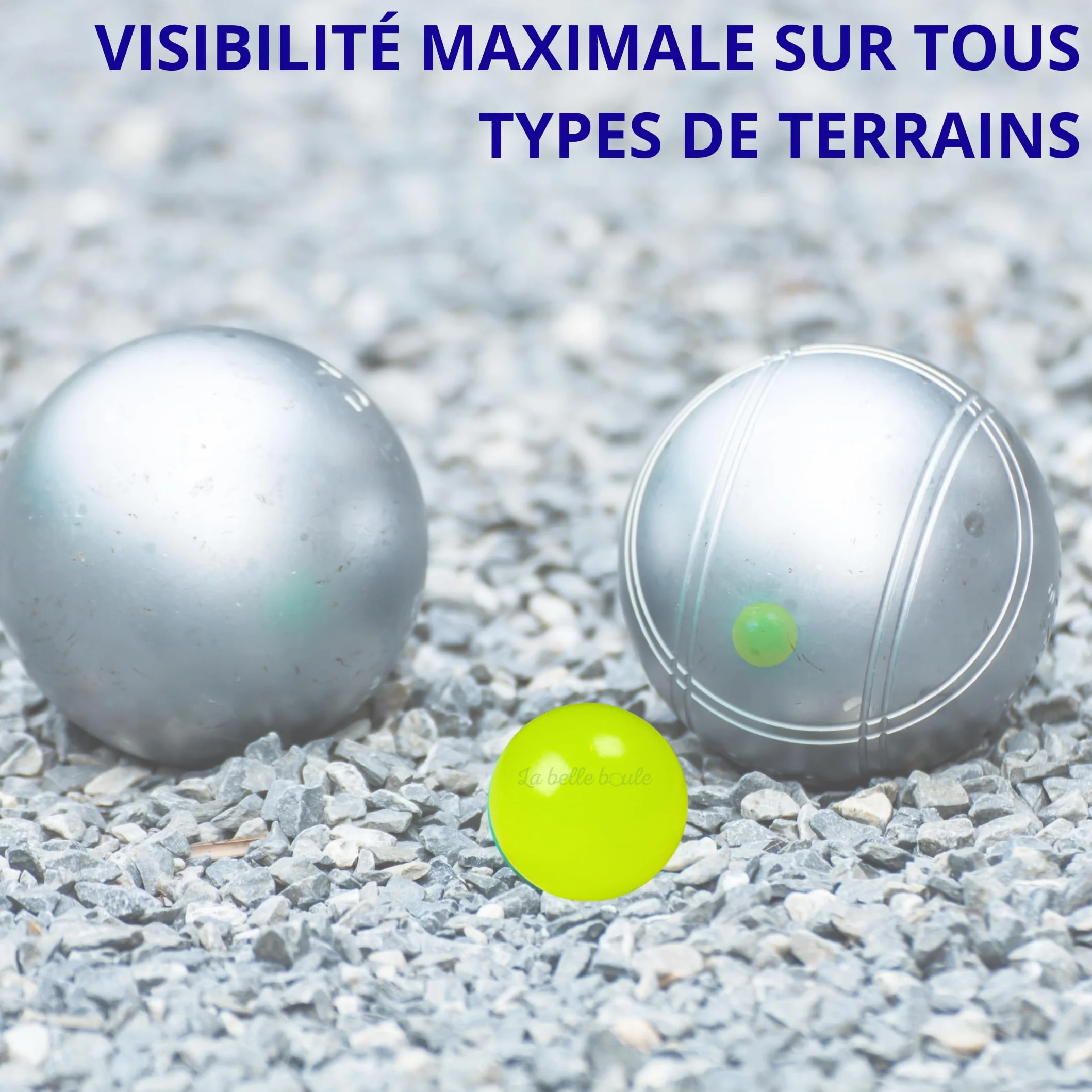 Cochonnets fluorescents en Résine Haute Visibilité pour Pétanque - La belle boule®