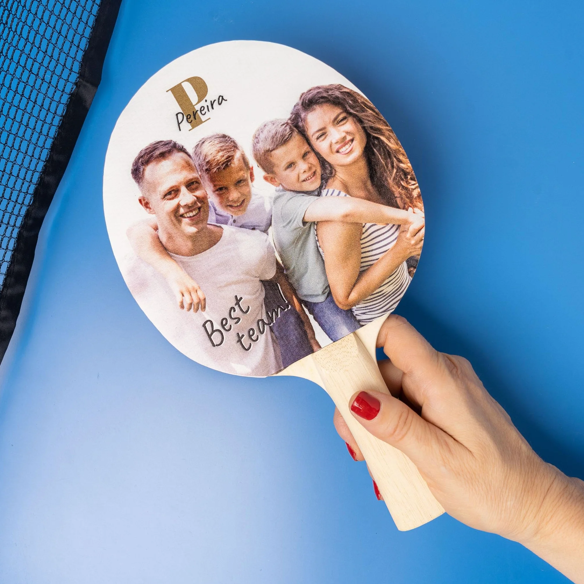 Raquettes de Ping-Pong Personnalisées avec Photo et Nom - Impression Directe sur Caoutchouc