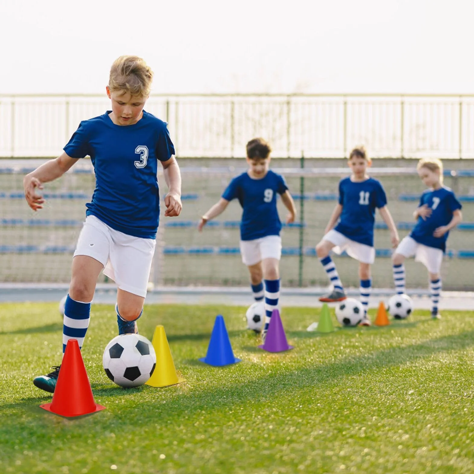 Tebery Faswin 30 Pièces Cônes de Signalisation en Plastique pour Sport Extérieur
