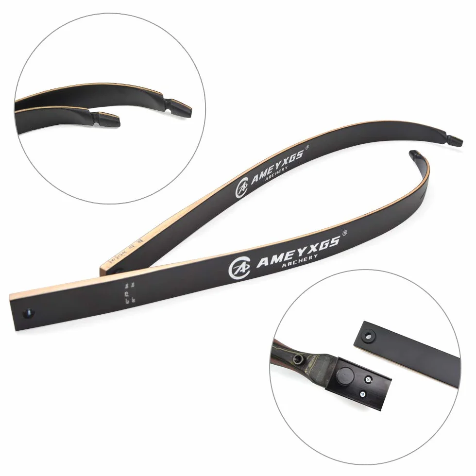 Arc recurve démontable 62" 20-44 LB Chasse Traditionnel Droitier Poignée 17 Pouces Tir à l'arc Plein air