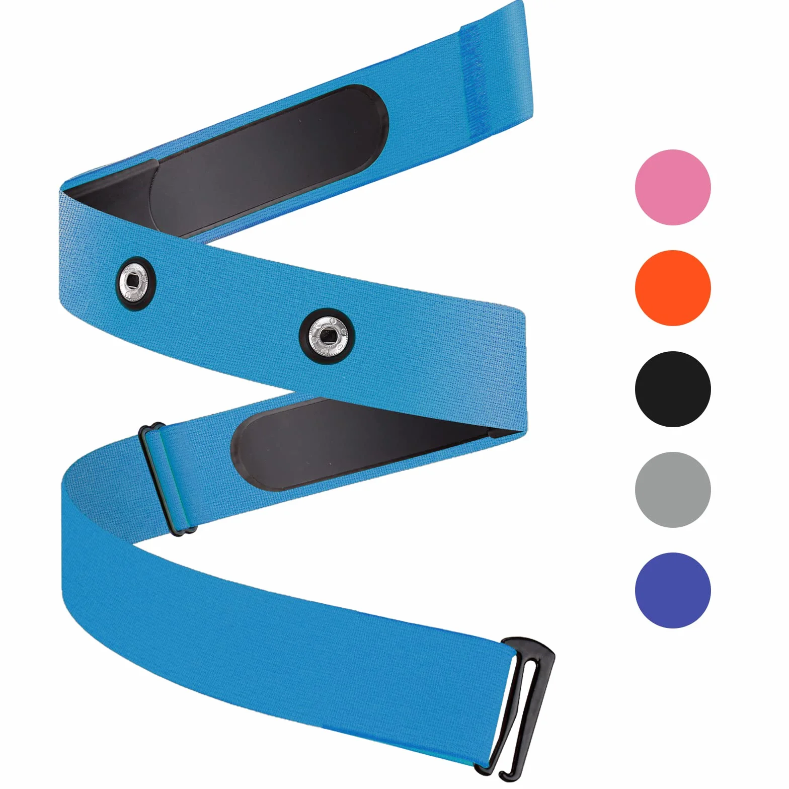 Ceinture Cardio de Remplacement Élastique Sangle de Poitrine pour Garmin Wahoo Moniteur Fréquence Cardiaque Bleu Ciel