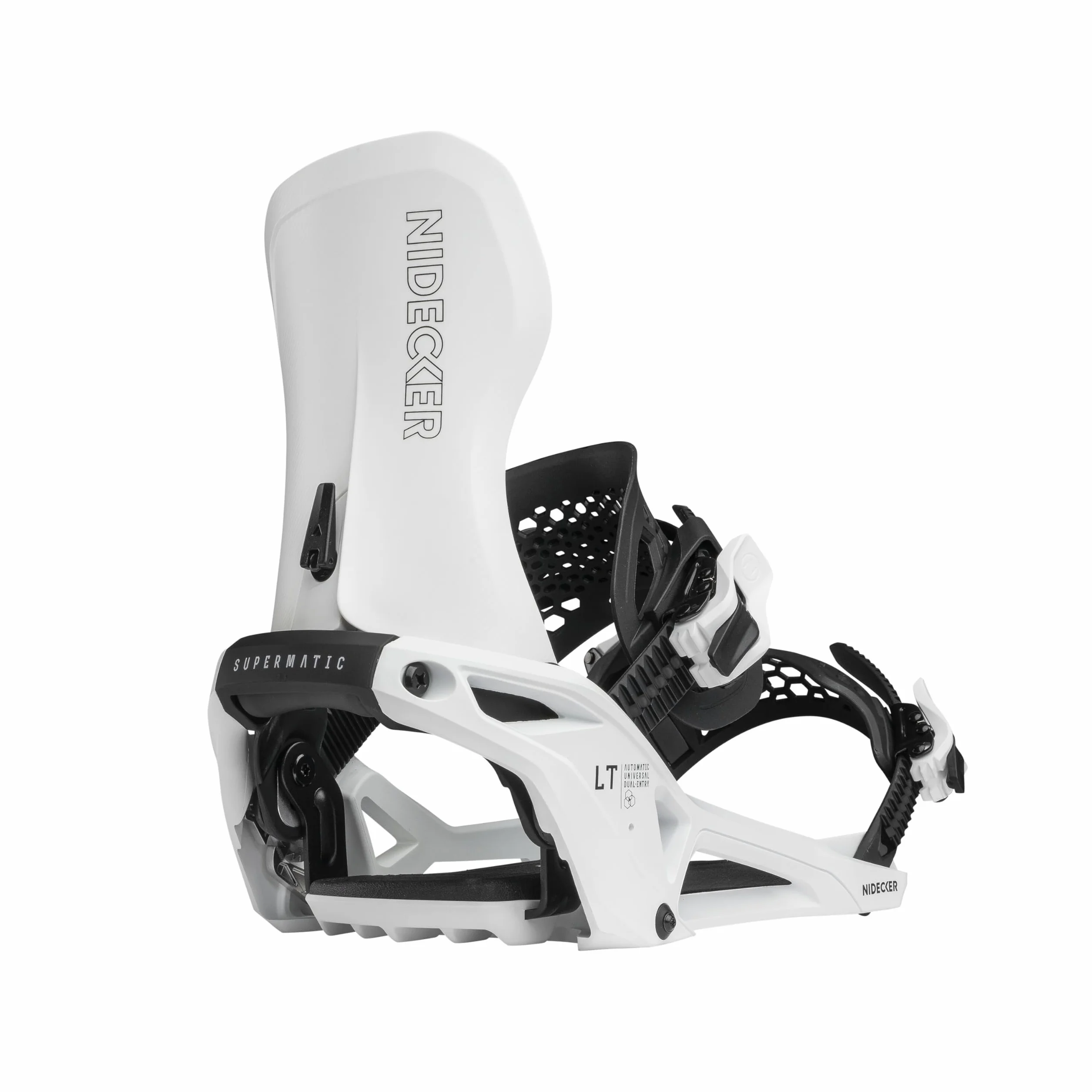 Nidecker LT Supermatic Fixation de Snowboard Automatique Double entrée Talon Ajustement Universel