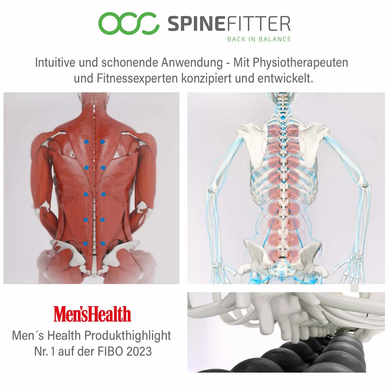 Sissel Spinefit Appareil de massage dos bleu soulager tensions blocages Pilates Yoga colonne vertébrale maison