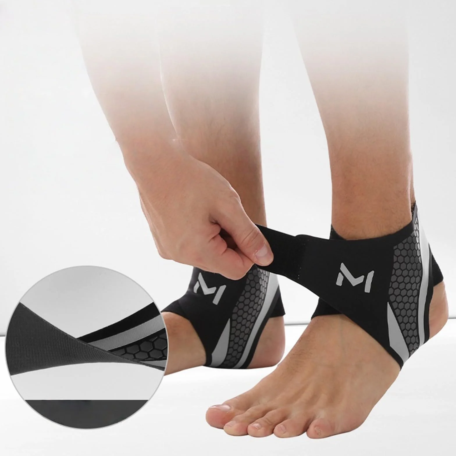Sangle de stabilisation de cheville athlétique hautement élastique résistante à la transpiration