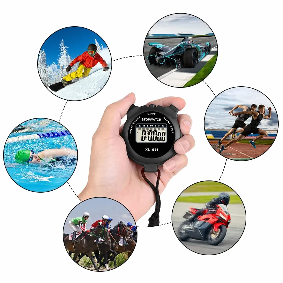 Vicloon Chronomètre Électronique Étanche Multifonction Sport Numérique d'Arbitre ABS Bleu