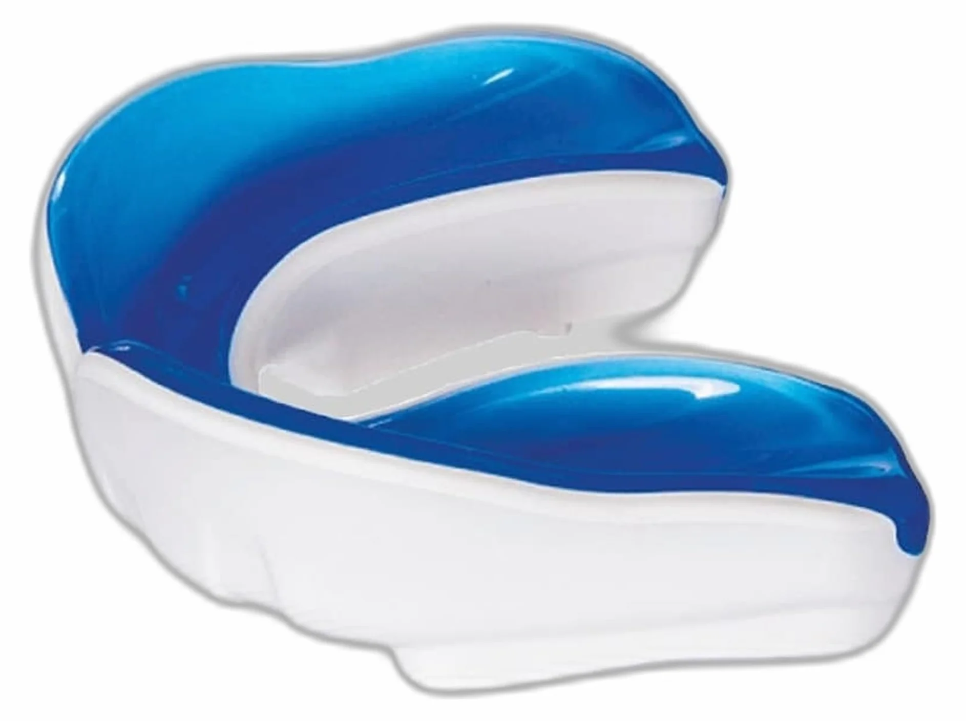 Protège-dents GEL Blanc/Bleu Senior METAL BOXE