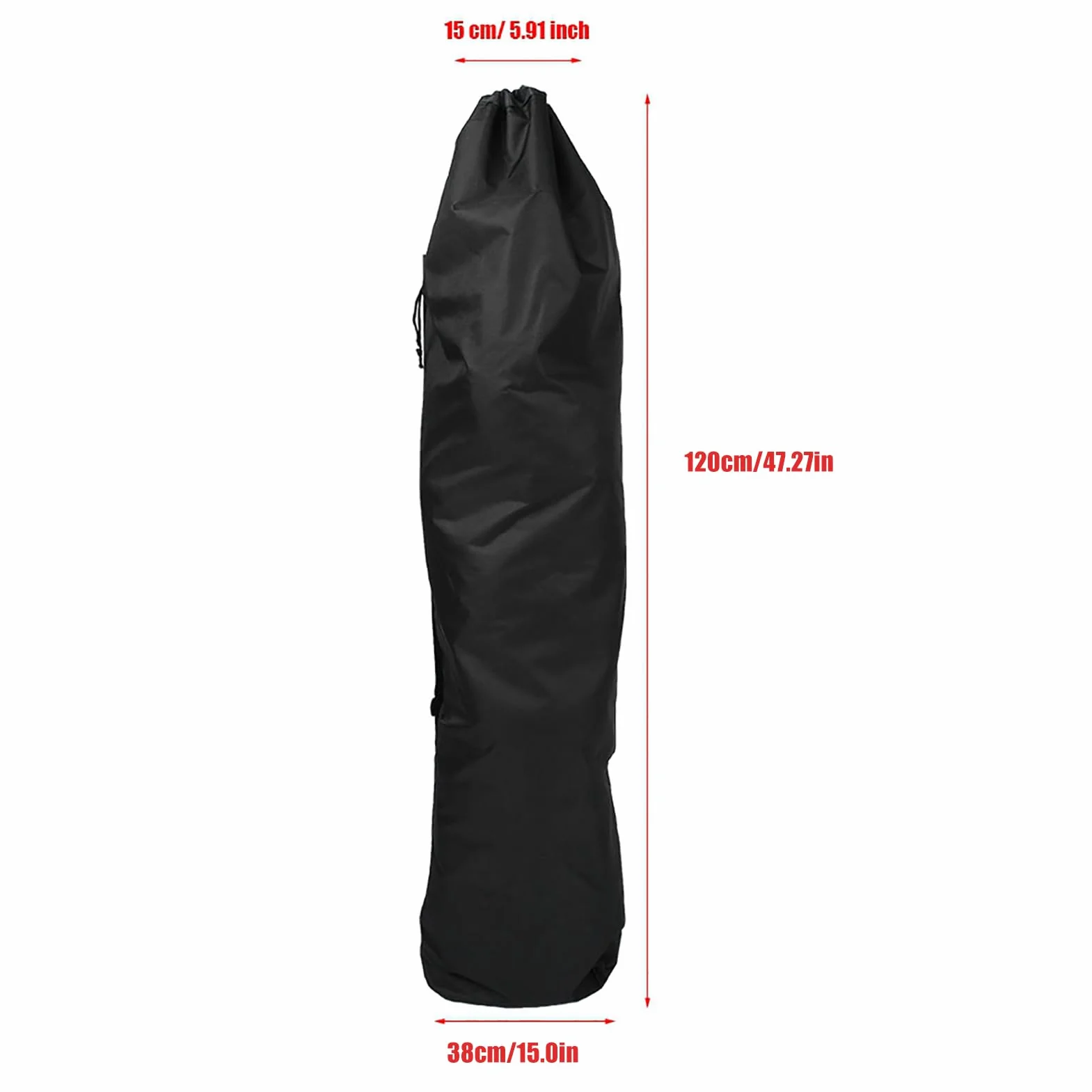 Sac Longboard 120x38cm Imperméable 600D Oxford Tissu Sac Valise Sac à Dos pour Transporter et Protéger Longboards