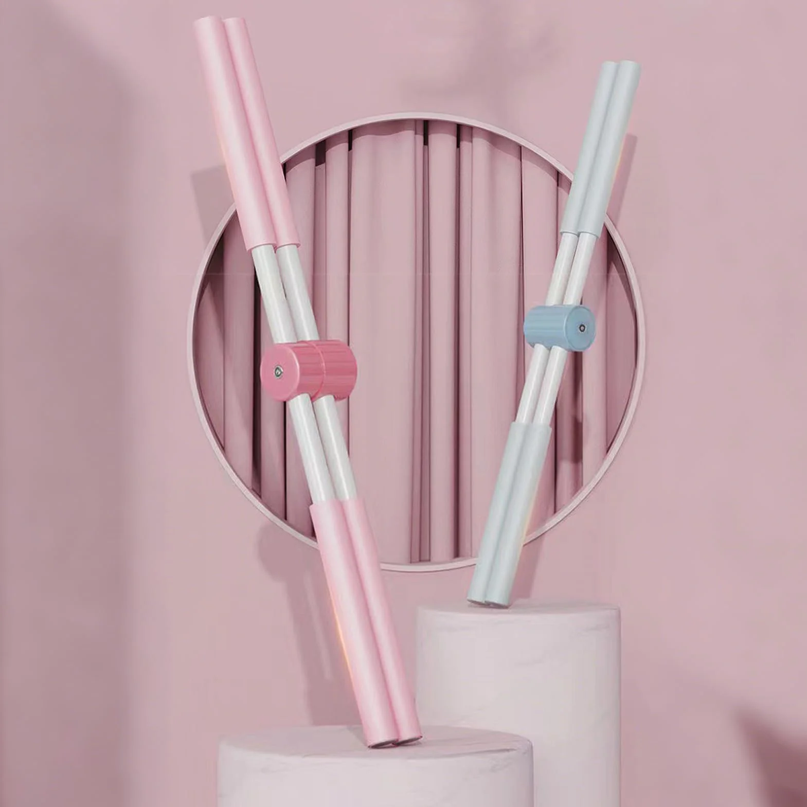 Correcteur de posture bâton de yoga en acier inoxydable mousse ABS – Barre d'entraînement anti-rondeur dos cou pour femmes