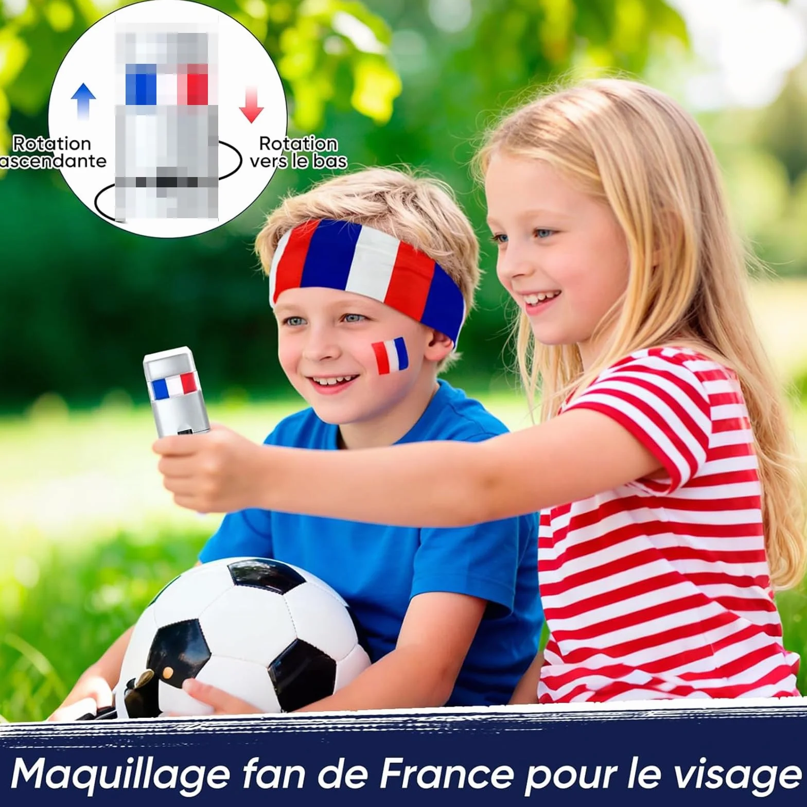 Kit Supporter France 5 Pièces Maillot Équipe de France 2026 Accessoires Fan Coupe du Monde