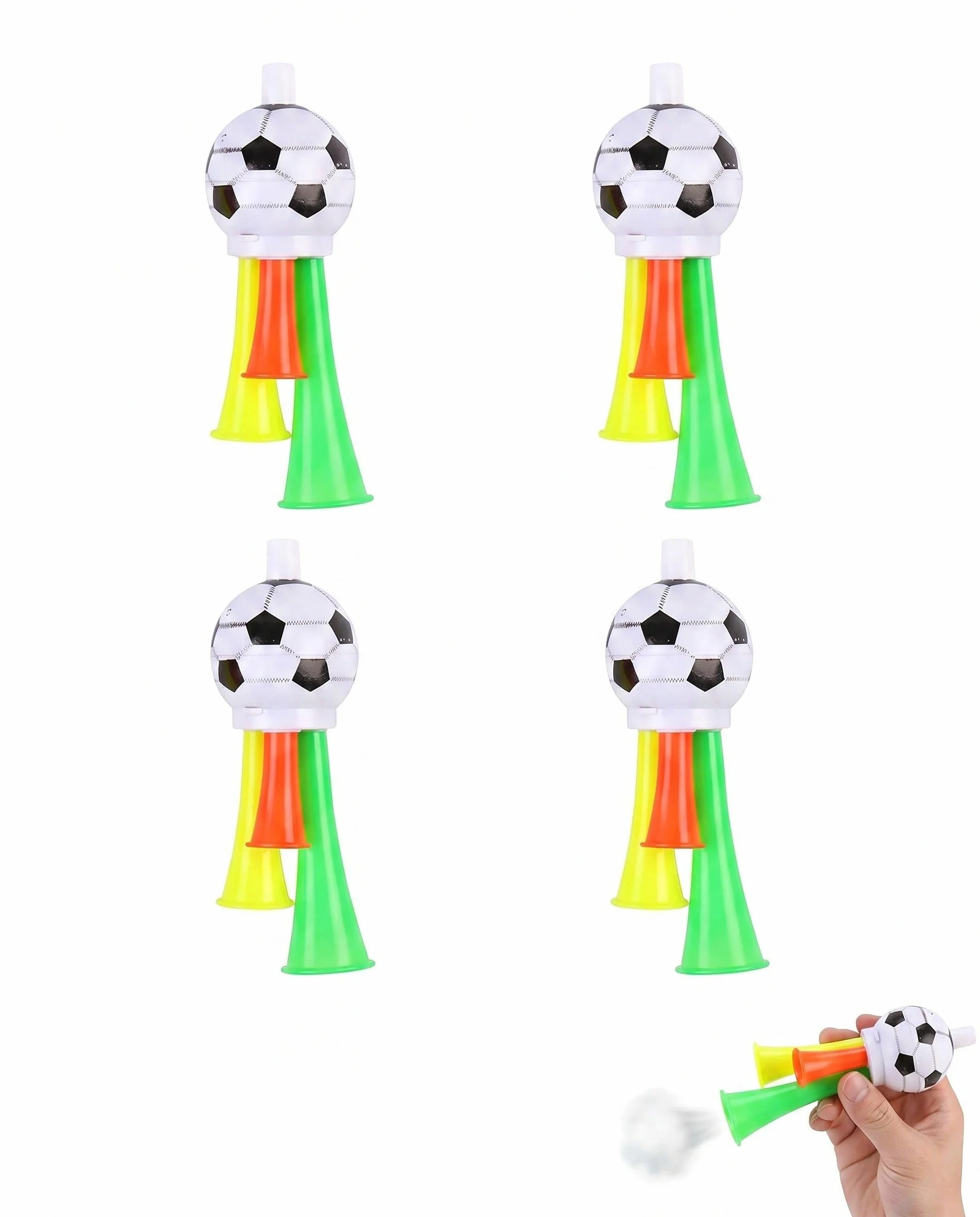 Vuvuzela 4 pièces haut-parleur trépied compact pour football stade fanfare événements sportifs