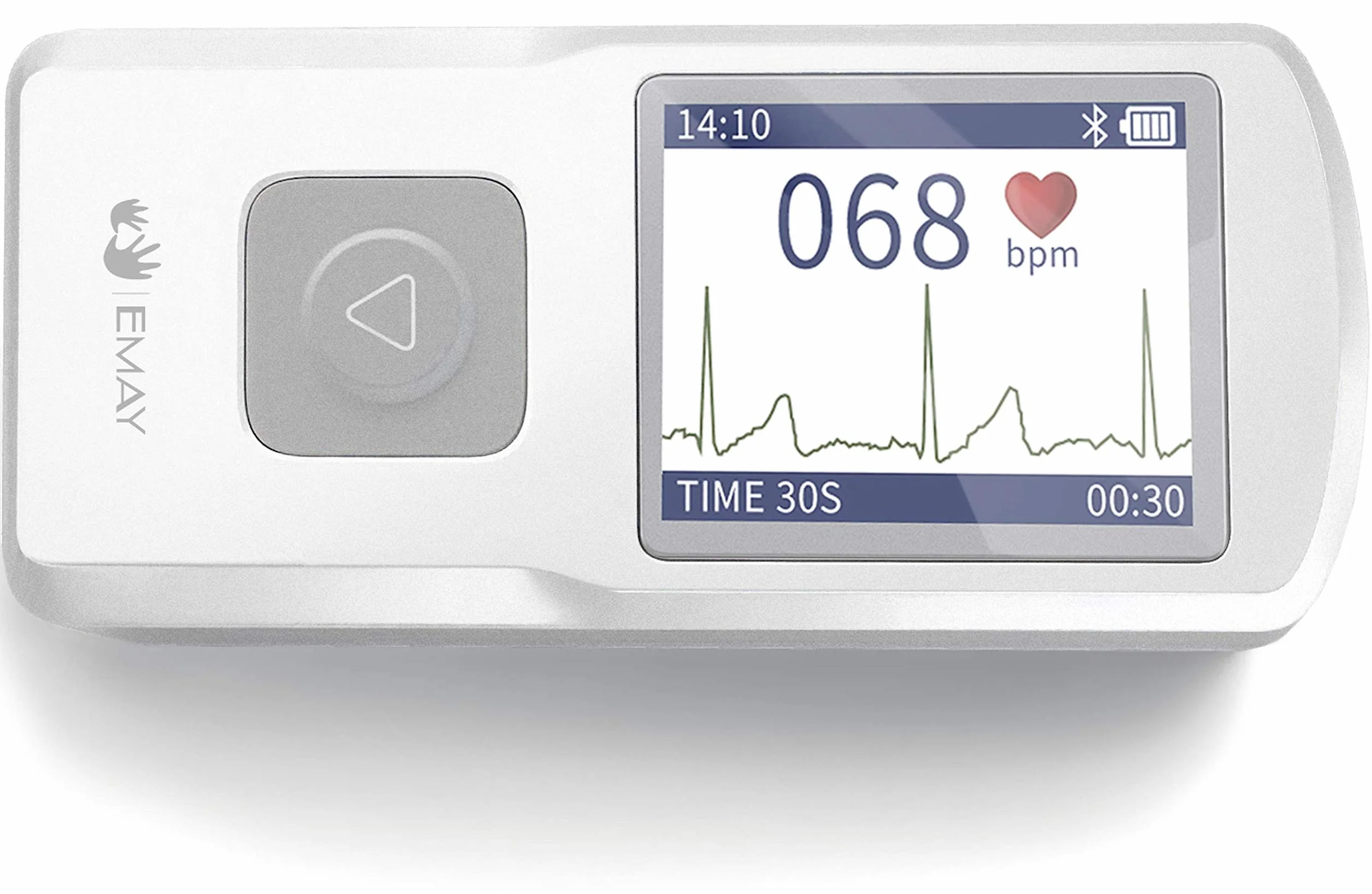 EMAY Bluetooth Moniteur ECG Portable EMG-20 sans Fil Mobile Electrocardiographe