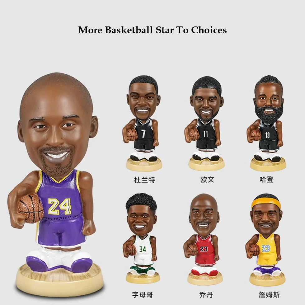 Figurine Joueur de Basket Star secouant la tête décoration de Voiture Ornements Bureau Cadeau (Irving)