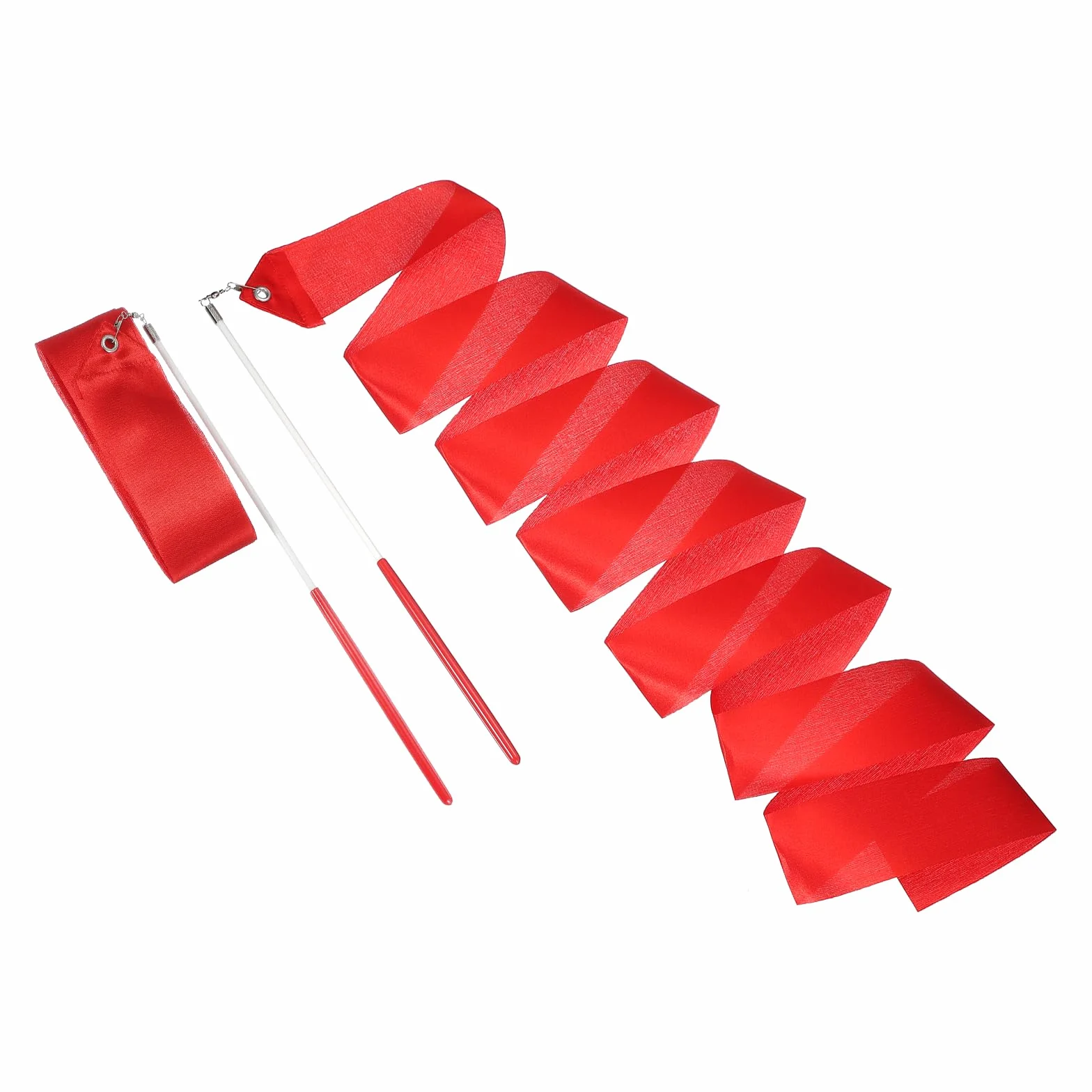 QUARKZMAN 78.7" Rubans De Gymnastique Rythmique Streamers De Danseur, 2 Pcs, Rouge