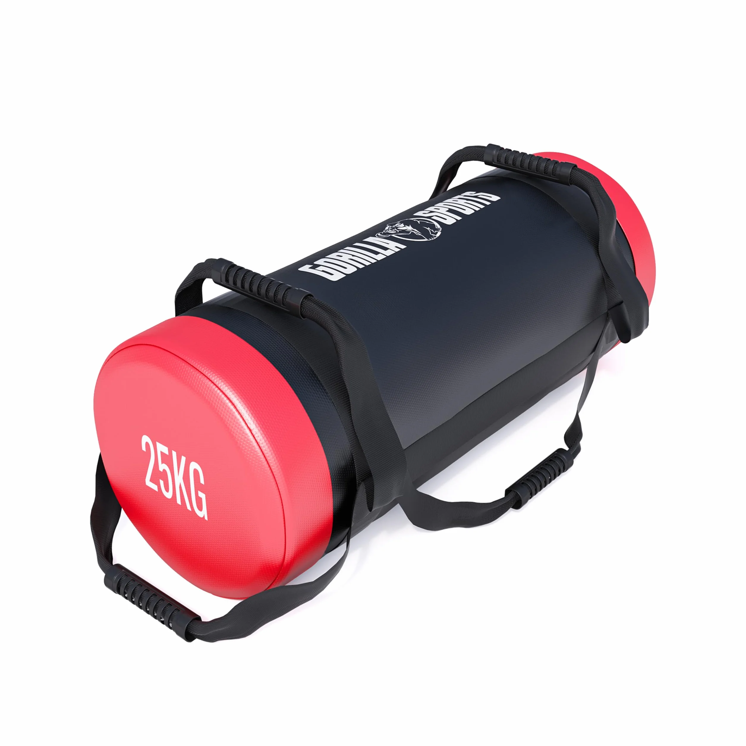 Gorilla Sports Power Bag 30 kg, Rempli, 6 Poignées Antidérapante, Similicuir, Sac de Sable Musculation
