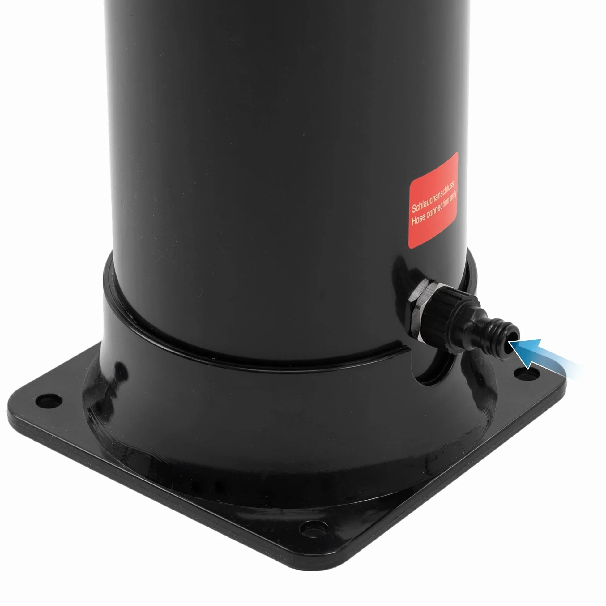 Douche de Jardin Solaire 35 L 217 cm ML-Design Noir avec Pomme de Douche à Effet Pluie Pivotante 180°