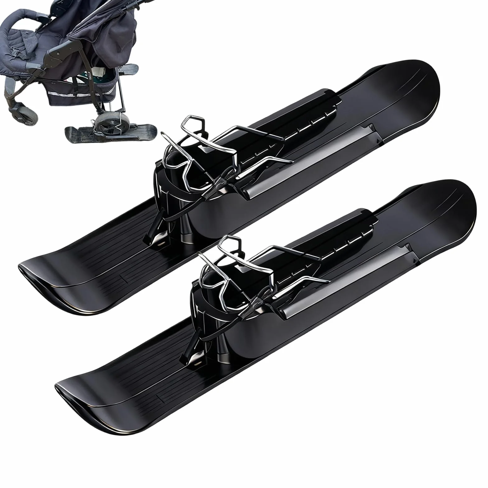 Remorque à neige convertible 2 en 1 pour scooter, équipement d'hiver durable et léger