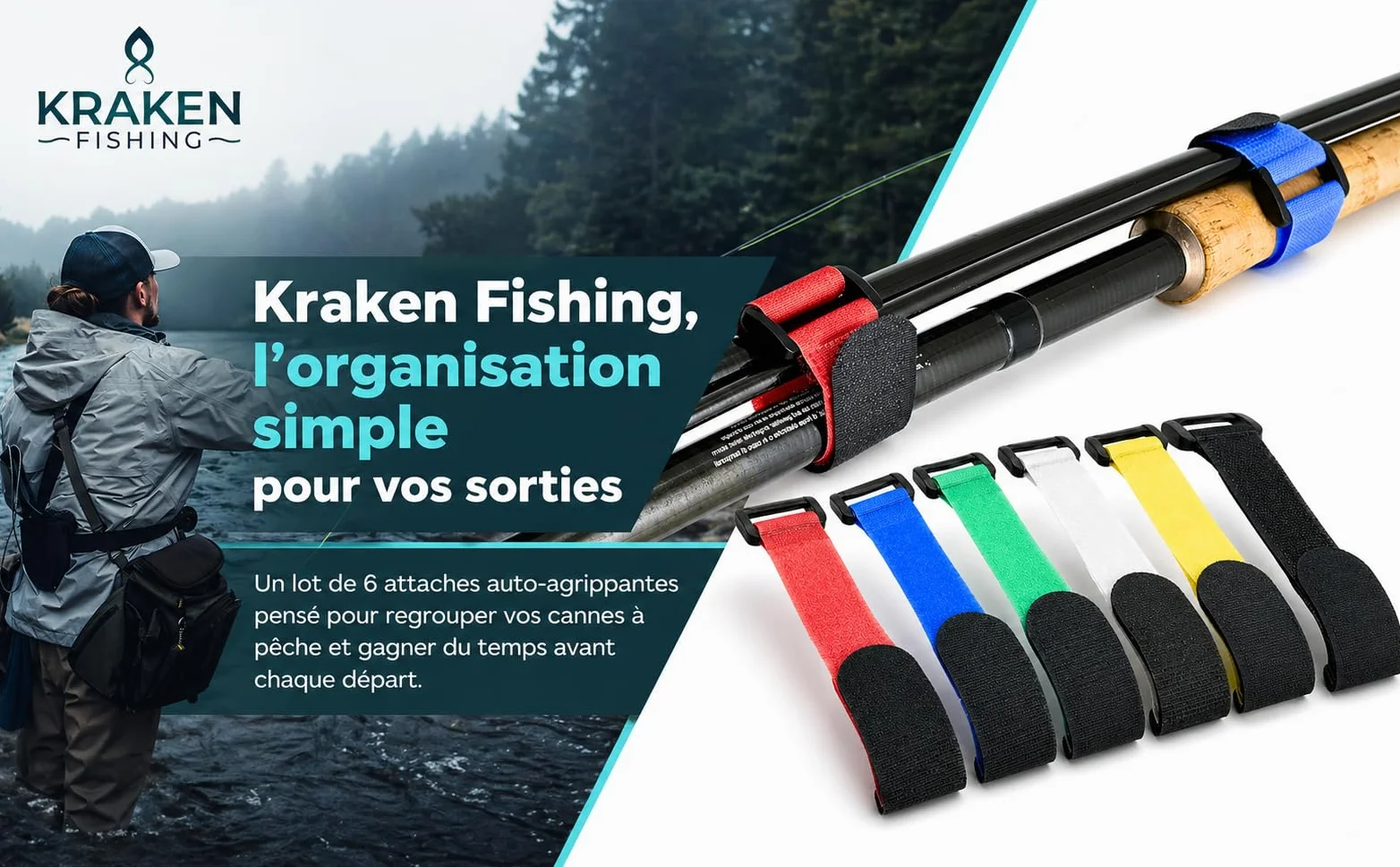 Lot de 6 Scratch pour Canne à Pêche - Transport et Stockage Sécurisé