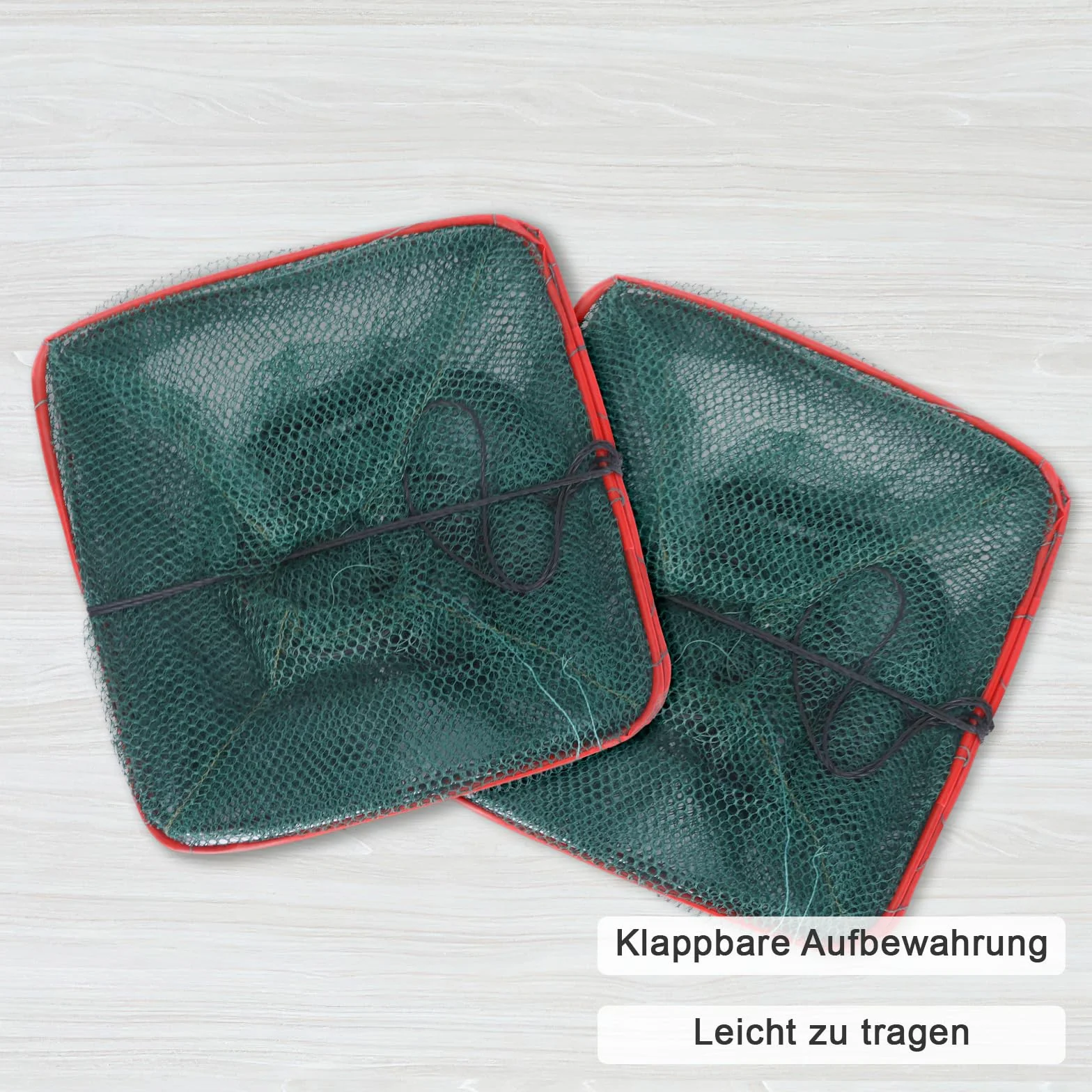 Lot de 4 filets à poissons pliables, cage à crevettes, 46 x 22 x 22 cm