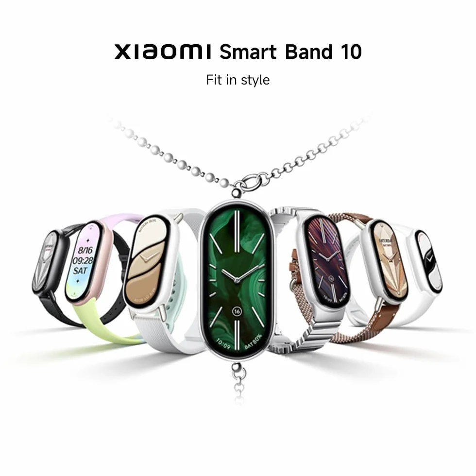 Xiaomi Smart Band 10 Montre Connectée Écran AMOLED 1.72'' Autonomie 21 Jours 5 ATM Boussole