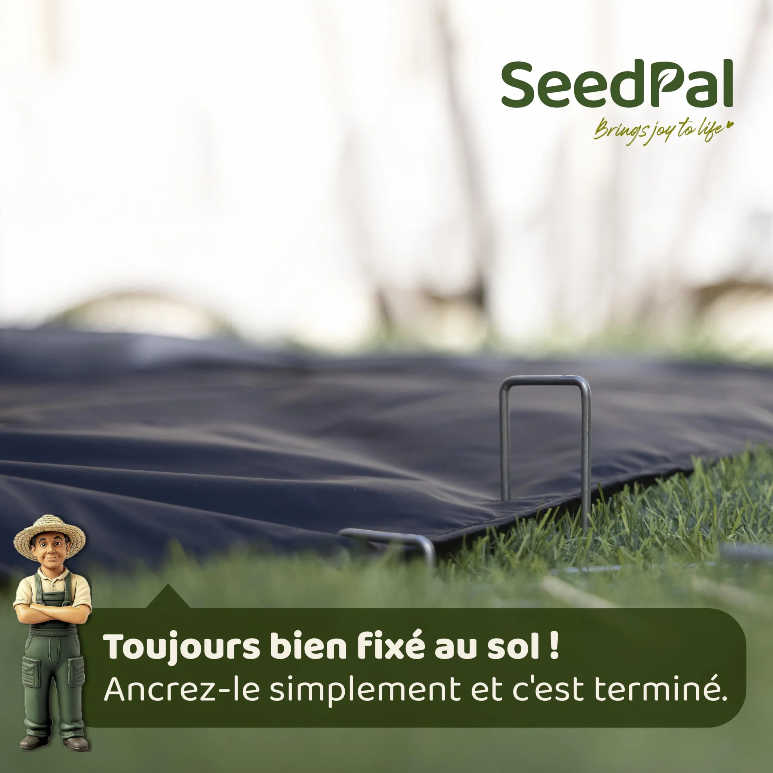 SeedPal Sardines de Fixation en Acier Galvanisé 150 mm - Piquets de Jardin pour Toile de Paillage, Grillage et Tente (50 Pièces)