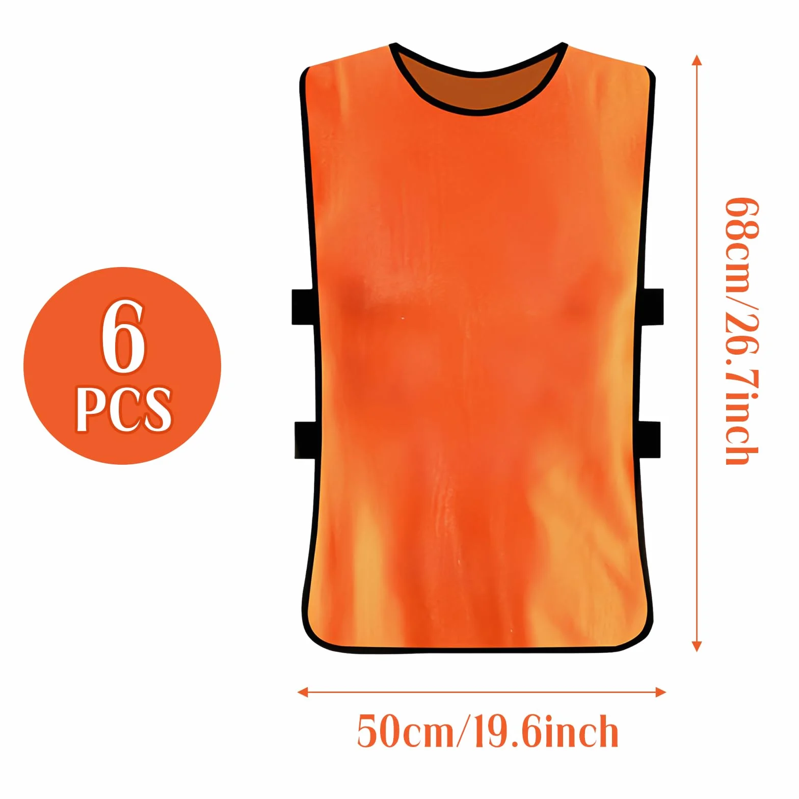 Chasuble Football Adulte Homme Femme Entraînement Gilet Maillots XL 6 Pack