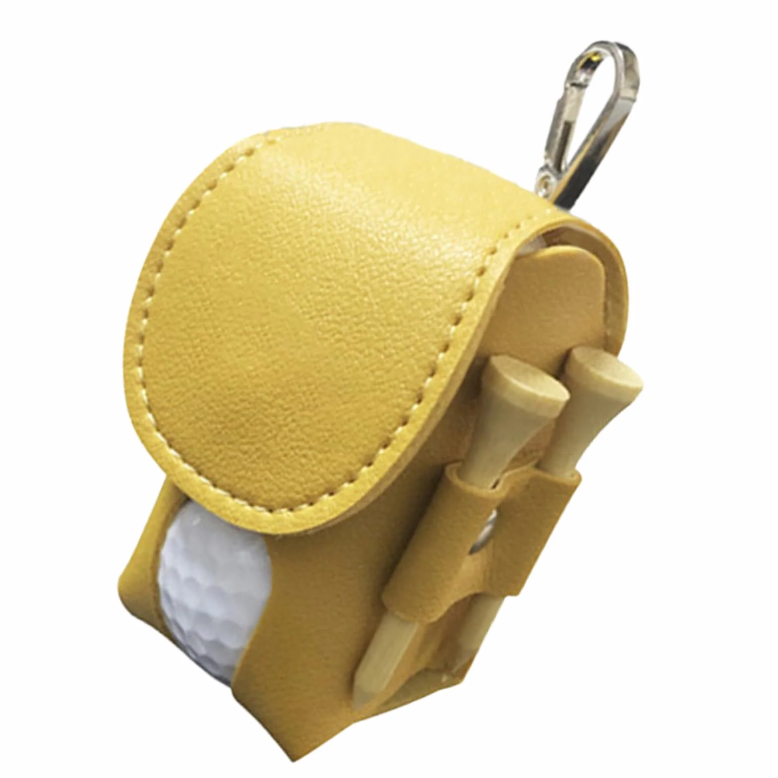 Pochette Golf Hommes Cuir PU Porte-Tees Ceinture Organisateur Balles Clip Transport