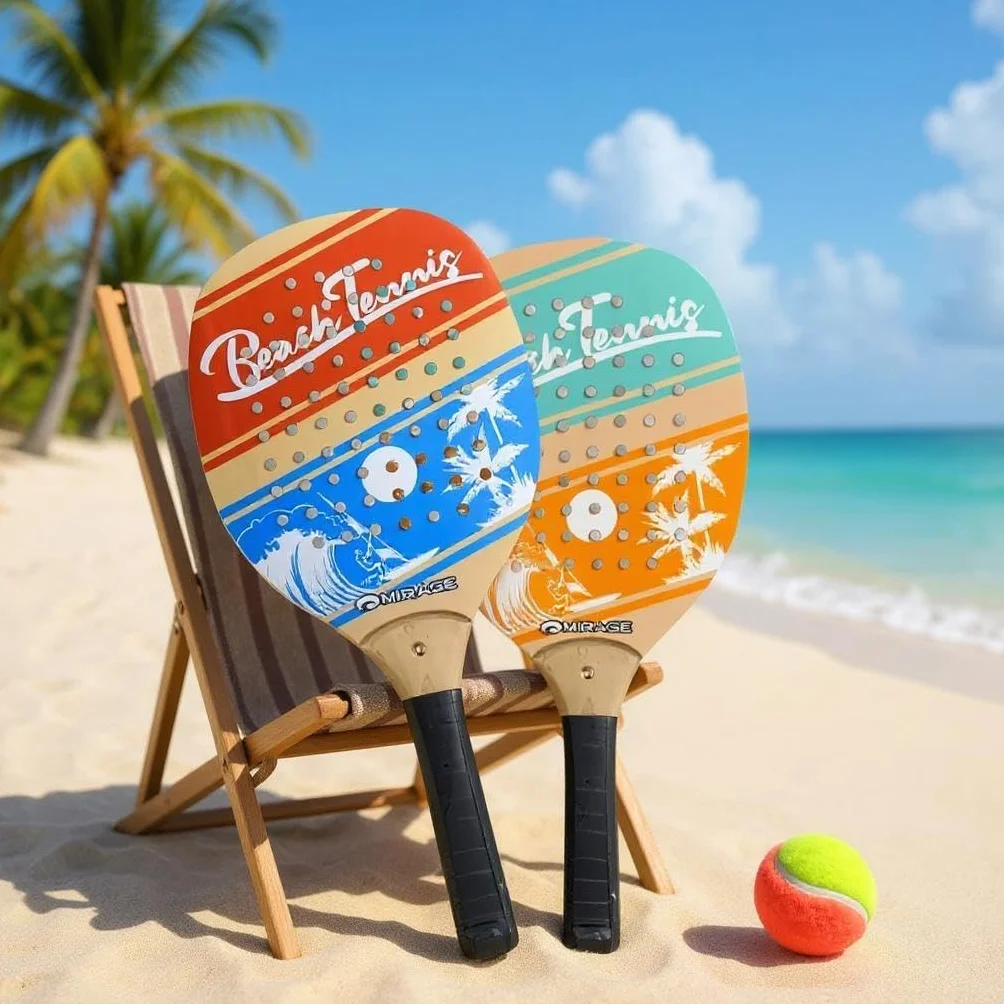Raquette de plage Tennis balles souples légère résistante jeux plein air mer plage jardin enfants adultes