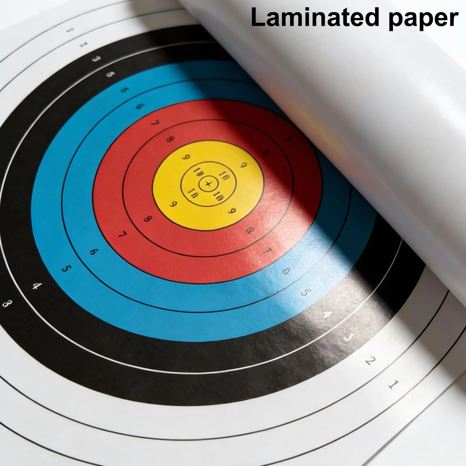 Archery Target Face Lot de 20 Disques 60×60 cm 10 Anneaux Papier d'Entraînement Tir à l'Arc